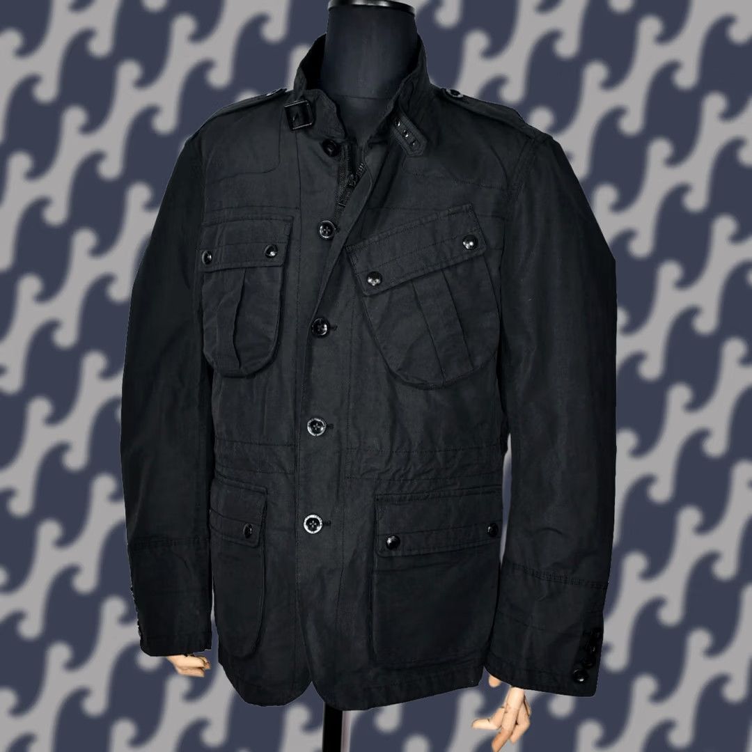 Polo Ralph Lauren Polo Ralph Lauren Jacket XL Black Cotton Nylon Pockets Military Style Shirt Outer Shell Cotton/NYLON Zip Casual Mens Size US XL / EU 56 / 4 - 1 Thumbnail