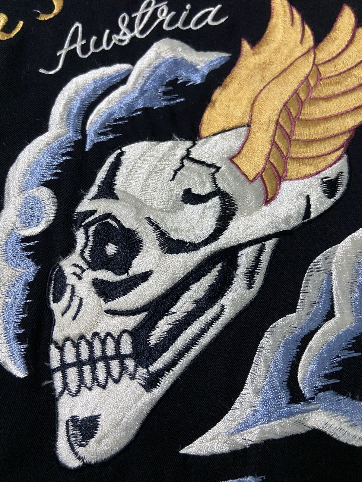 Tailor Toyo Vintage 90s Tailor Toyo Flying Skull Sukajan Embroidery Rare Size US M / EU 48-50 / 2 - 19 Thumbnail