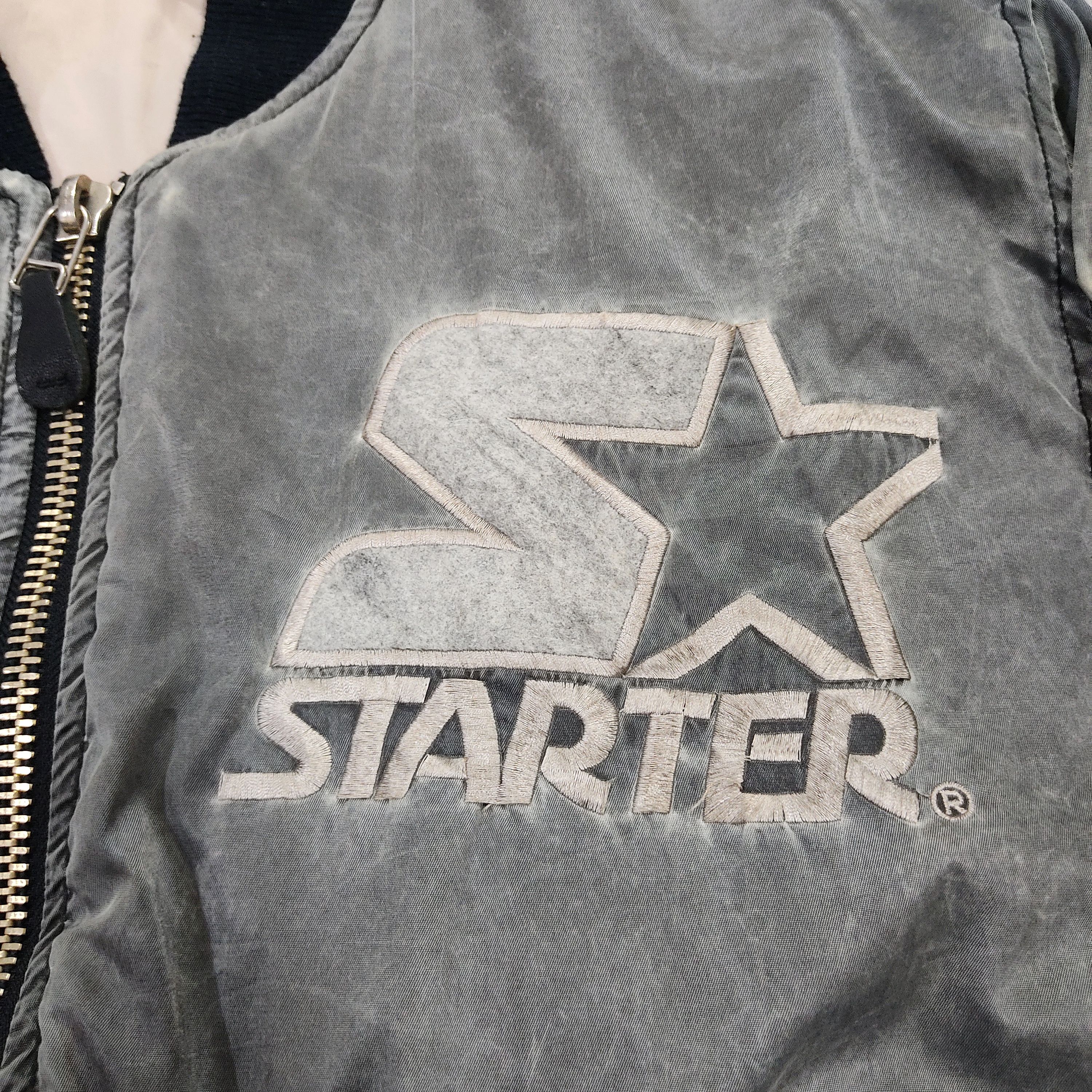 Starter Vintage Faded Grey Starter USA Bomber Jacket Size US L / EU 52-54 / 3 - 8 Thumbnail