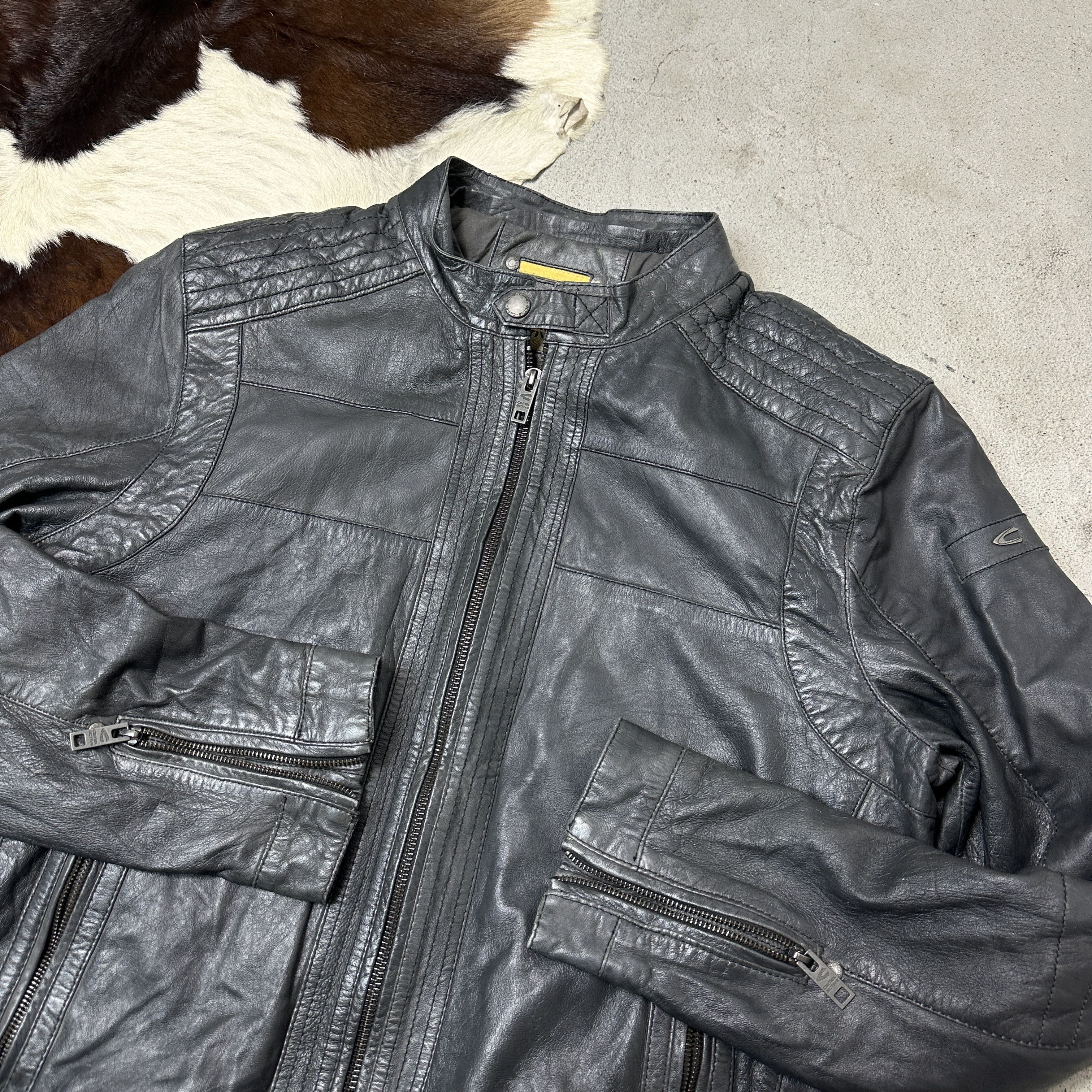 Vintage Vintage Leather Oversize Grunge Biker Moto Jacket 00s Size US XL / EU 56 / 4 - 3 Thumbnail