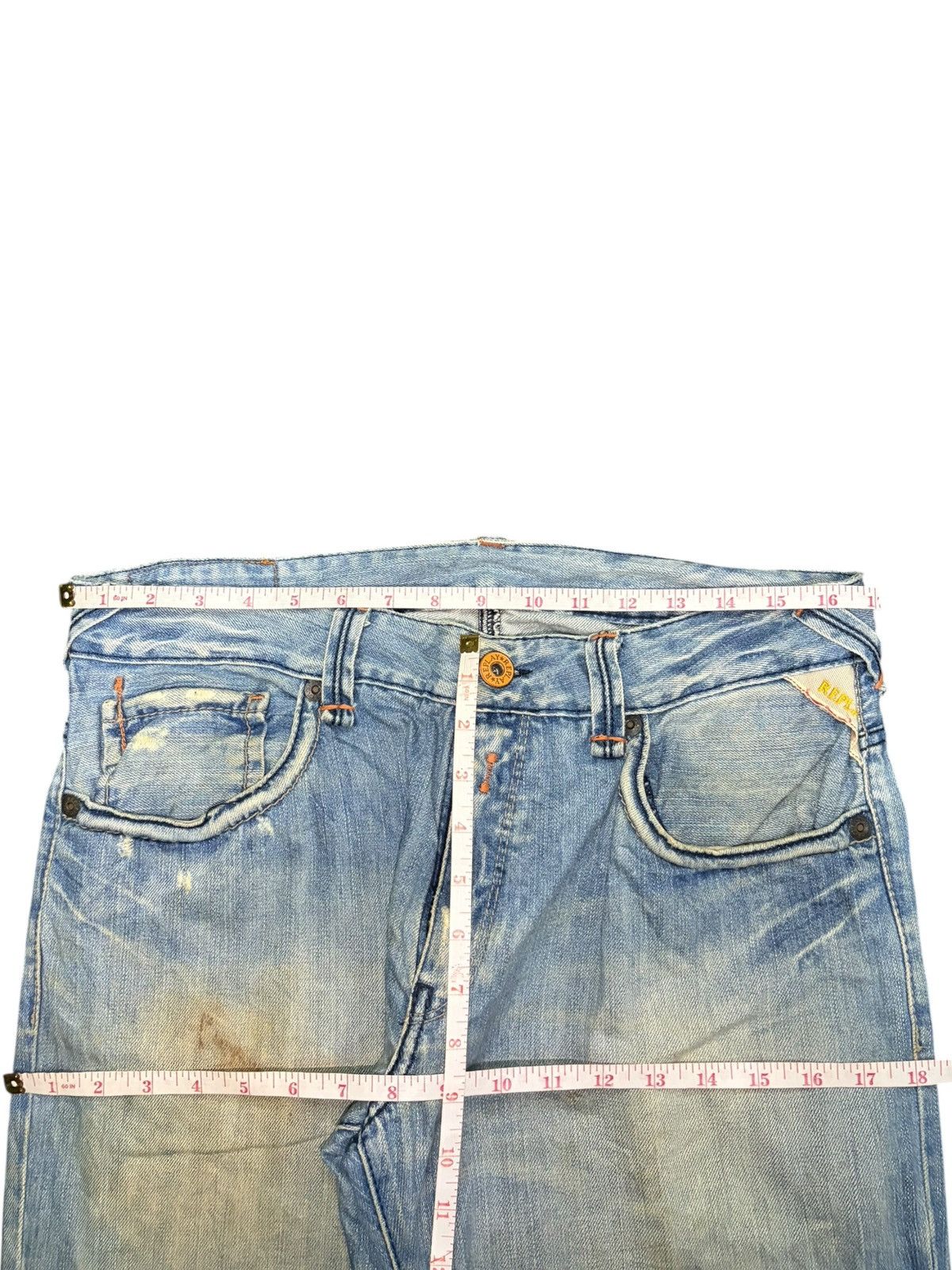 Vintage / Y2K Replay Mud Wash Distress Flare Jeans