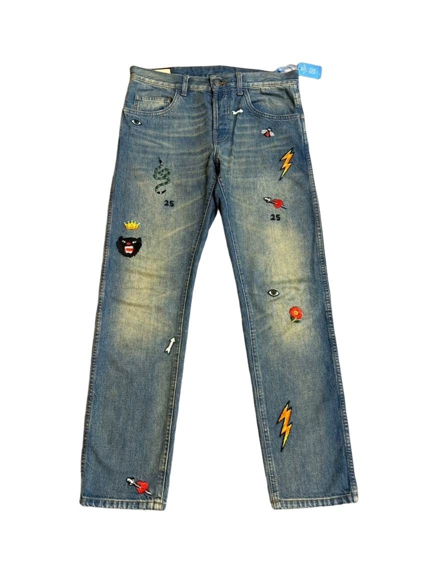 Gucci Gucci Demna Horsebit Jeans in Washed Japanese Denim Size 32