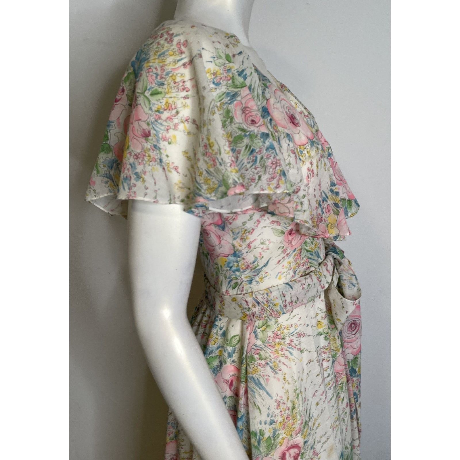 Oscar De La Renta VTG Oscar de le Renta Floral Maxi Dress 6 8 10 Romantic Size M / US 6-8 / IT 42-44 - 12 Thumbnail