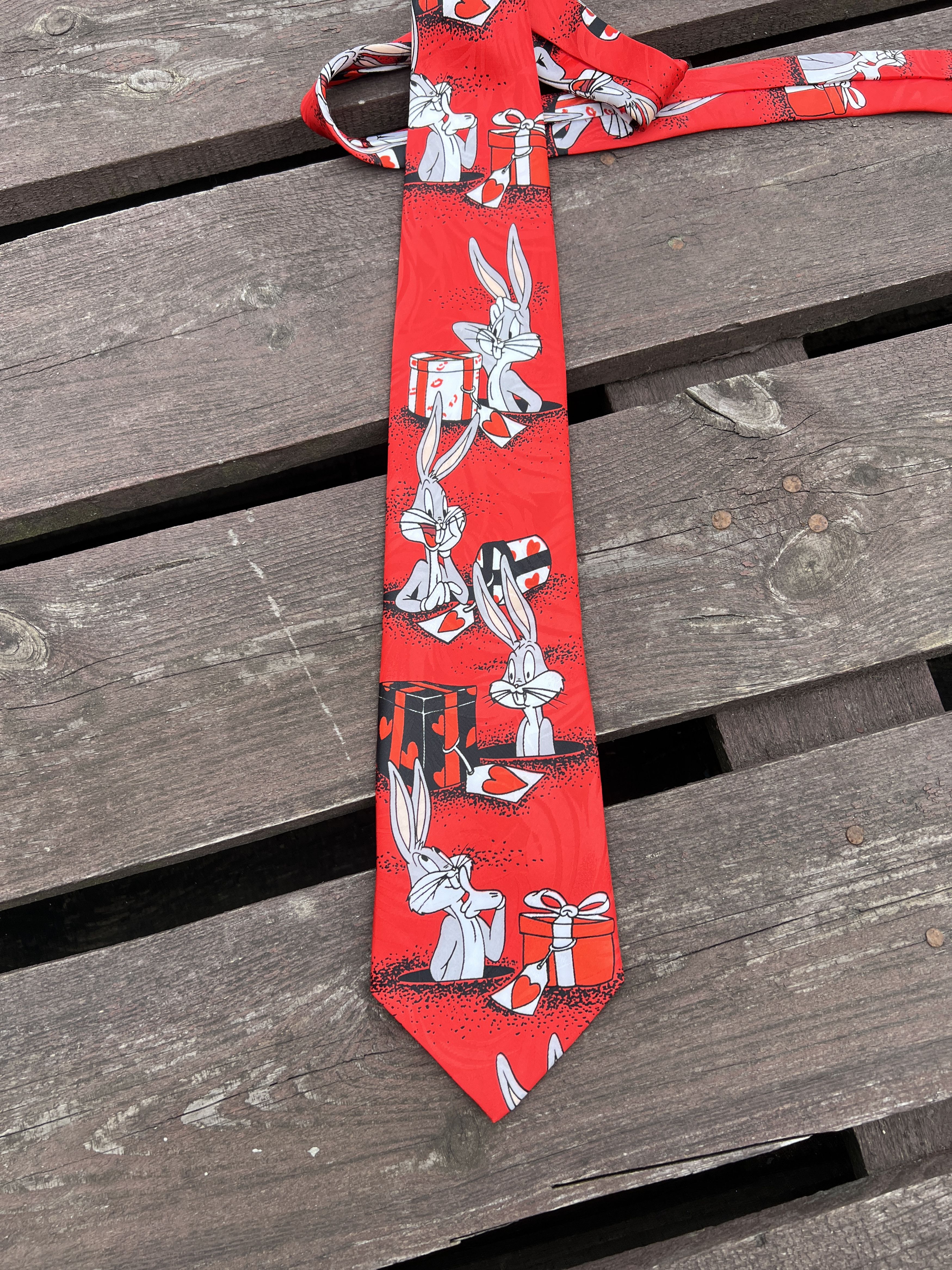Cartoon Network Vintage 90s Looney Tunes Bugs bunny cartoon movie tie Size ONE SIZE - 1 Thumbnail