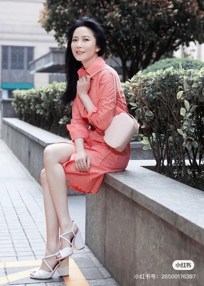 LORO PIANA Orange pink lace-trimmed dress with laces