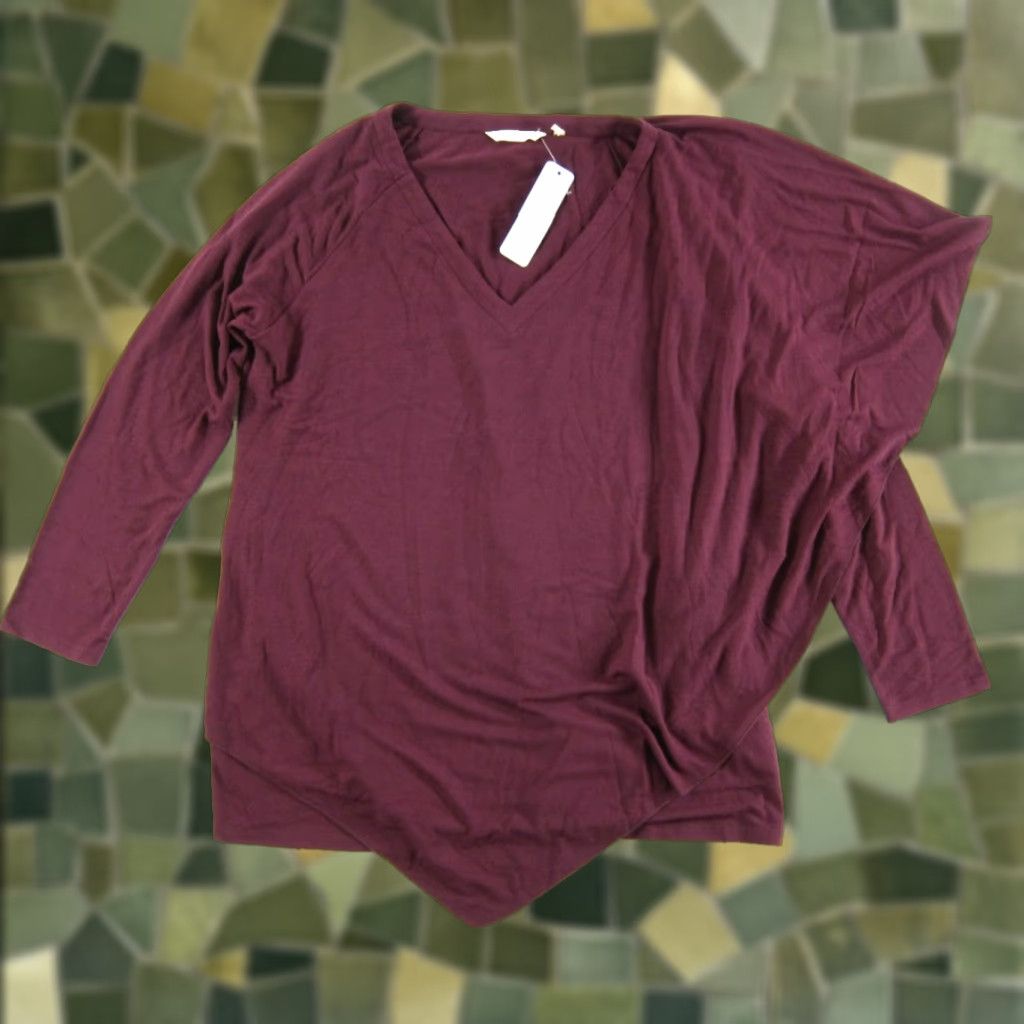 Soft Surroundings NWT Soft Surroundings Madeline Purple Wine Jersey Stretch Long Sleeve Tunic XL Size XL / US 12-14 / IT 48-50 - 1 Thumbnail