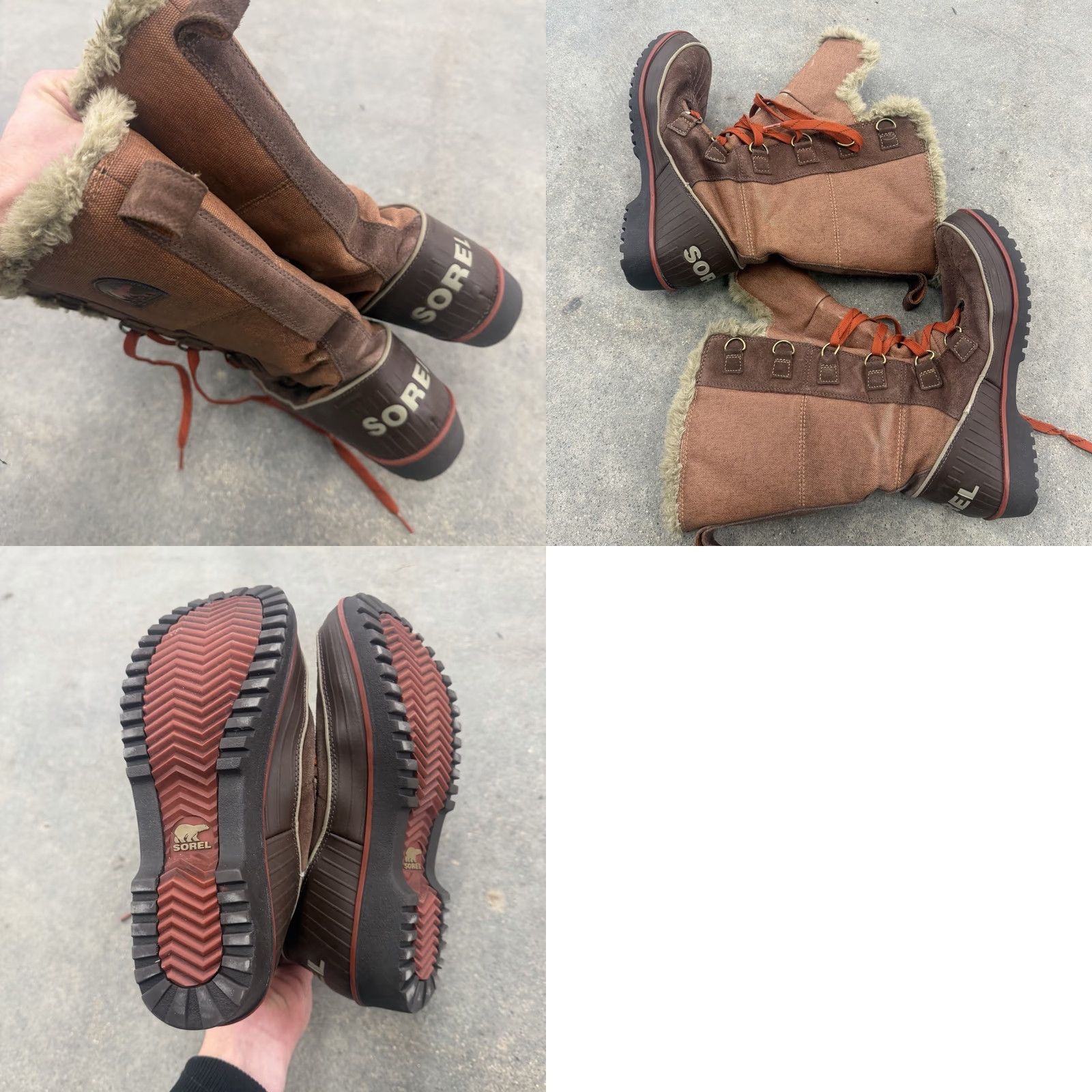 SOREL Sorel Boots Womens 8 Tivoli Fleece Winter Faux Fur Lined NL2094-256 Brown Snow Boot Womens Size M / US 6-8 / IT 42-44 - 8 Thumbnail