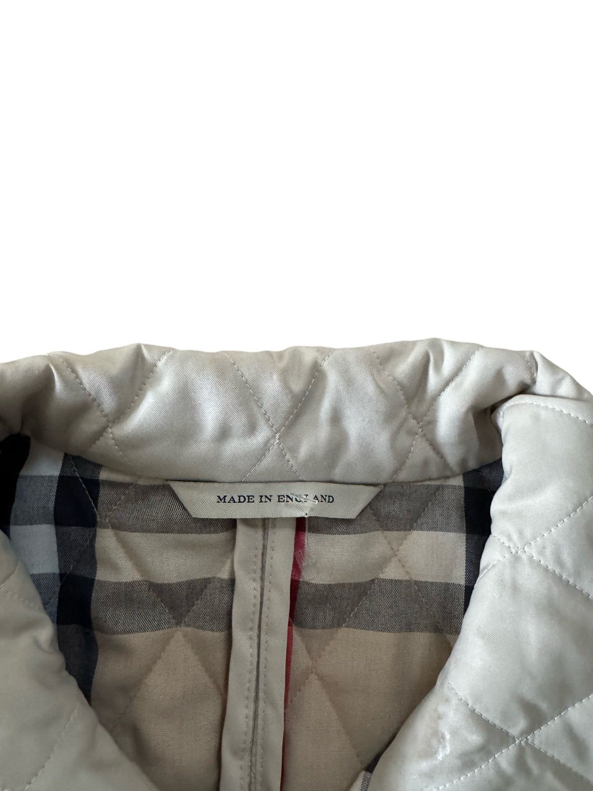 Burberry × Burberry Prorsum Burberry Nova Check Diamond Quilted Beige Barn Button Jacket Size M / US 6-8 / IT 42-44 - 9 Thumbnail