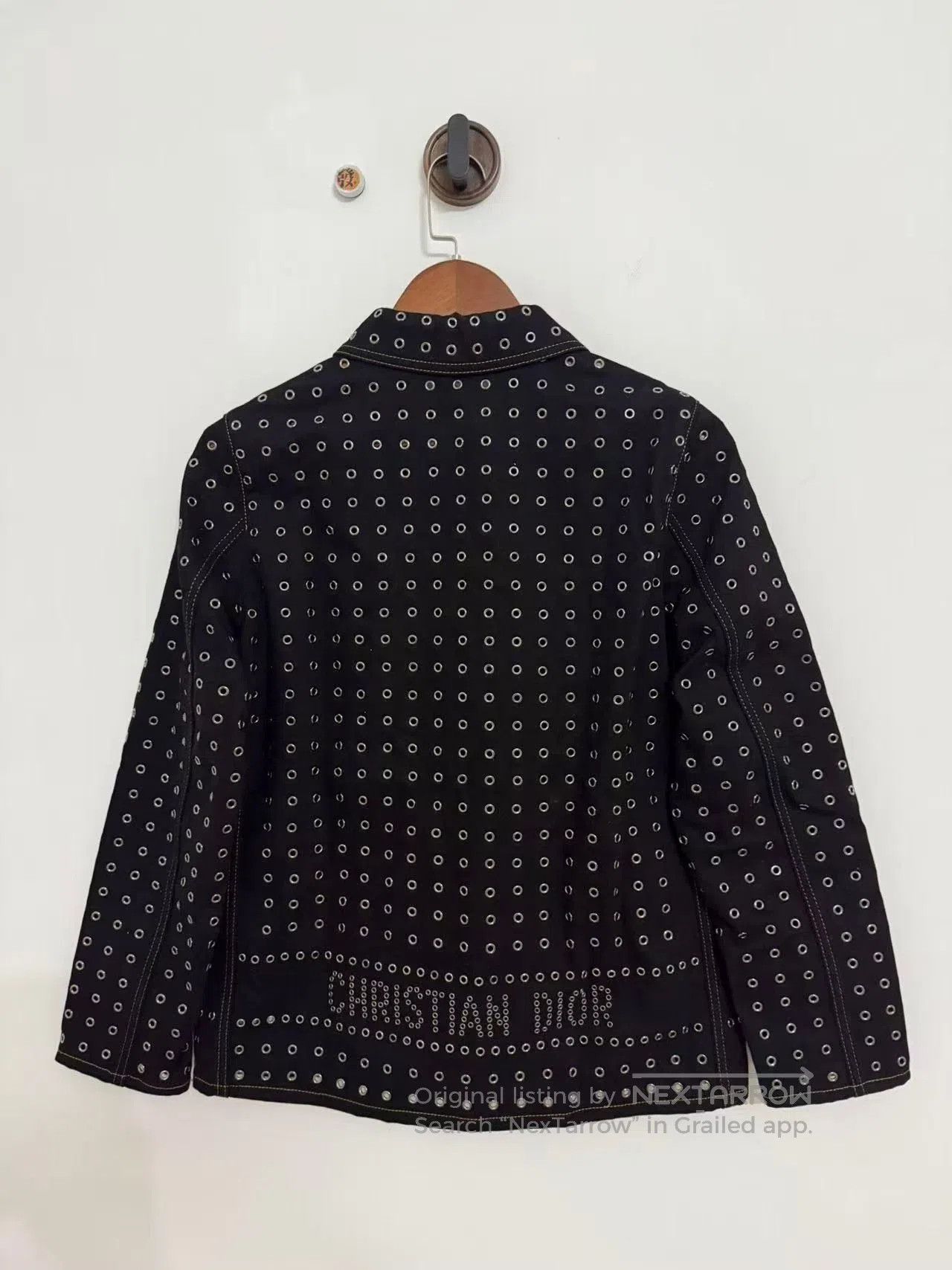 Dior Dior Black Slogan Metallic Mesh Denim Jacket. Size XS / US 0-2 / IT 36-38 - 2 Thumbnail