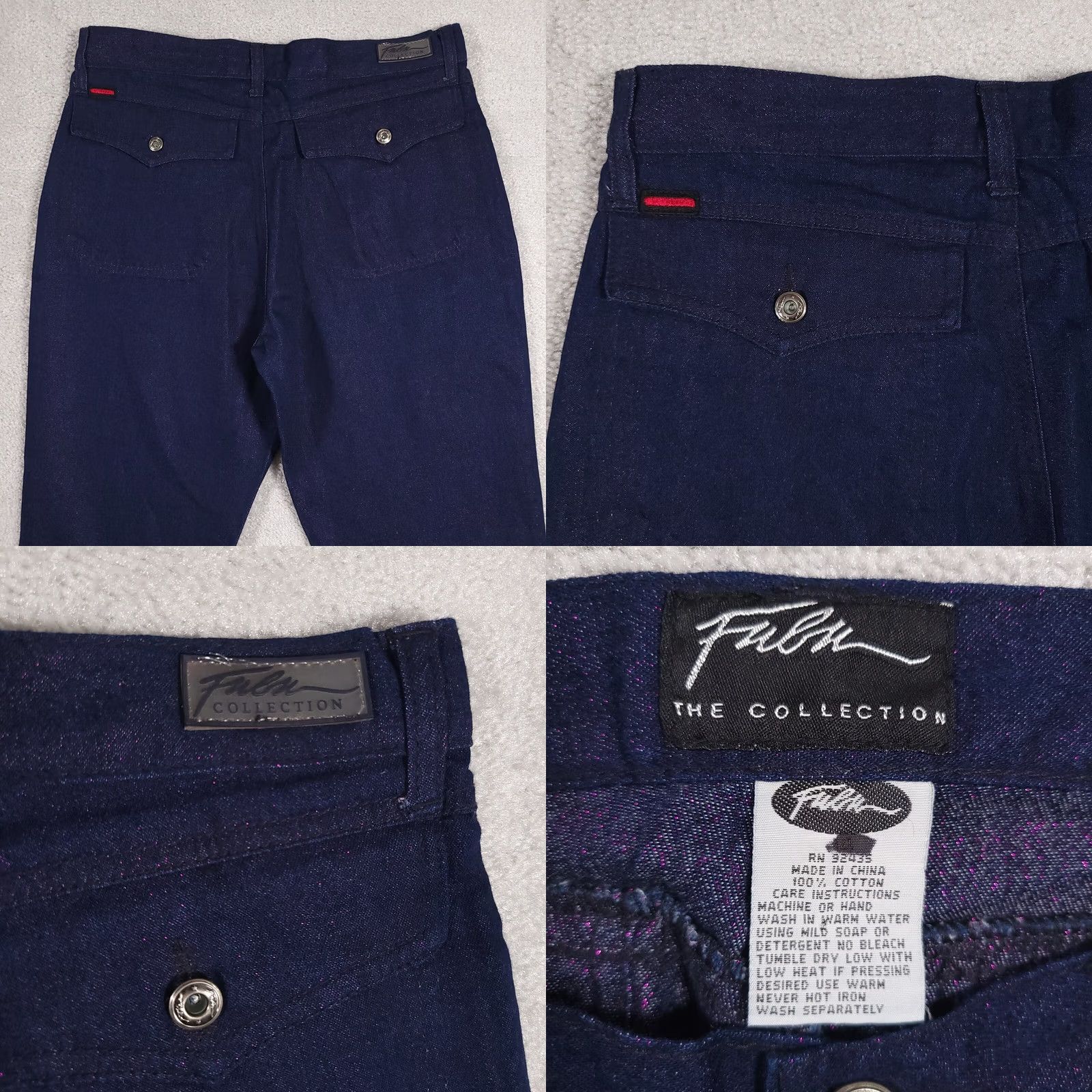 Fubu FUBU The Collection Jeans Women's 14 Blue Glitter Bootcut Mid-Rise 31X33 Size 36" / US 14 / IT 50 - 9 Thumbnail