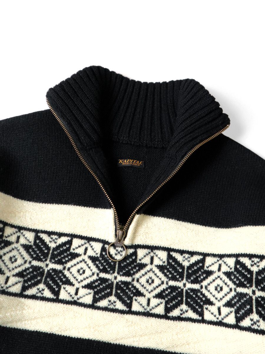 Kapital Kapital 5G Wool Snow Half ZIP Sweater Size US S / EU 44-46 / 1 - 3 Thumbnail