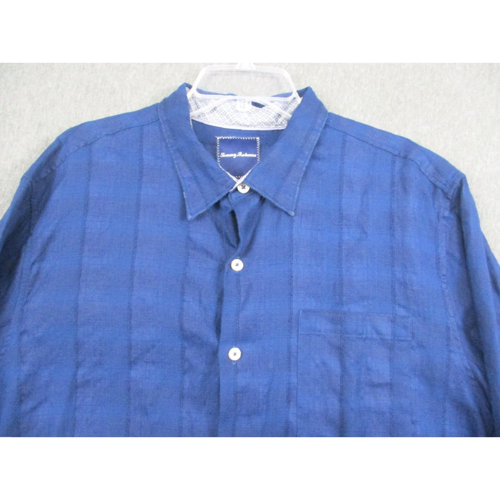 Tommy Bahama Tommy Bahama Shirt Mens XL Blue Linen Cotton Long Sleeve Button-Up Casual Pocket Shirt Size US XL / EU 56 / 4 - 2 Thumbnail