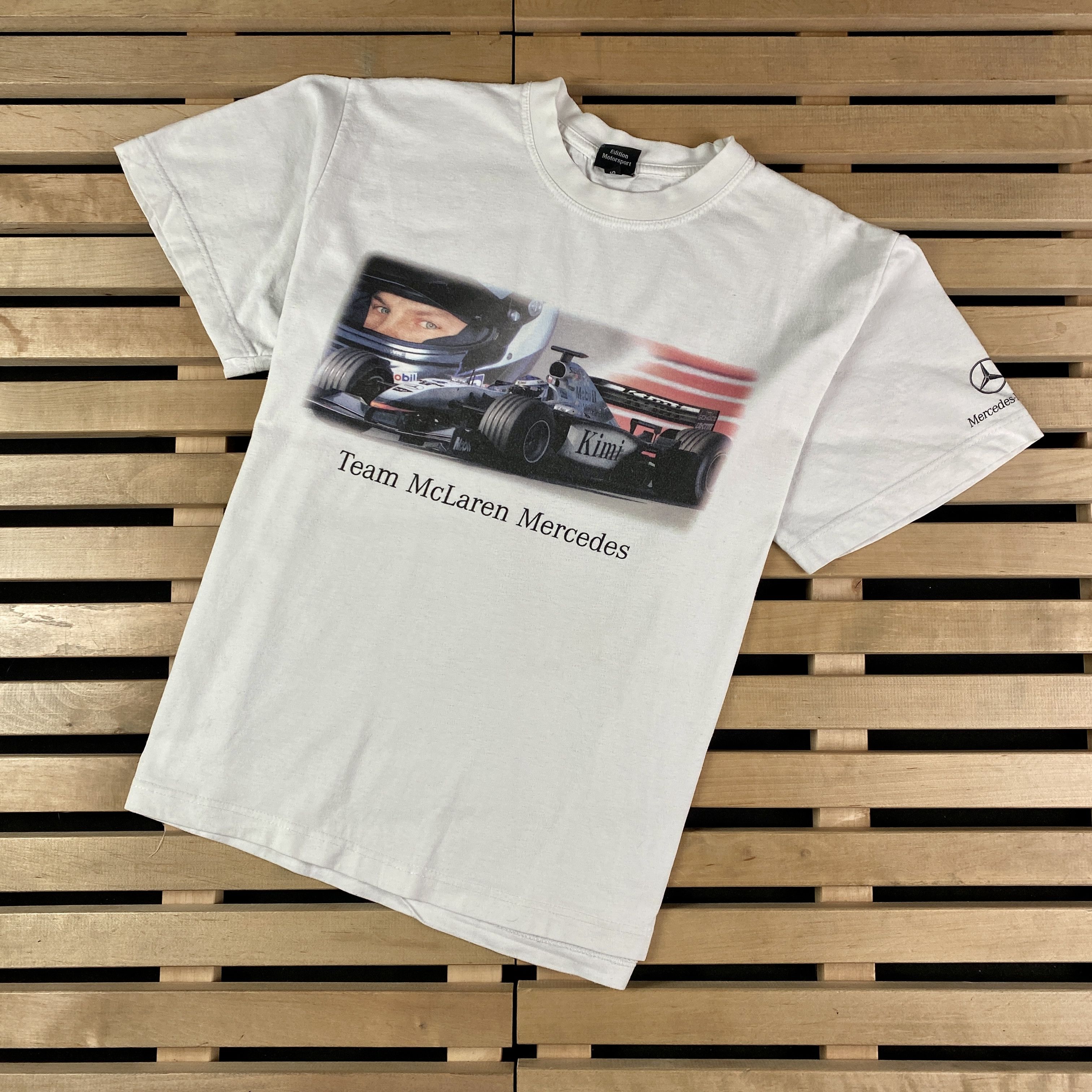 Malcolm McLaren Racing T-Shirt Mercedes McLaren Vintage Big Print Size XS-S Size US XS / EU 42 / 0 - 1 Thumbnail