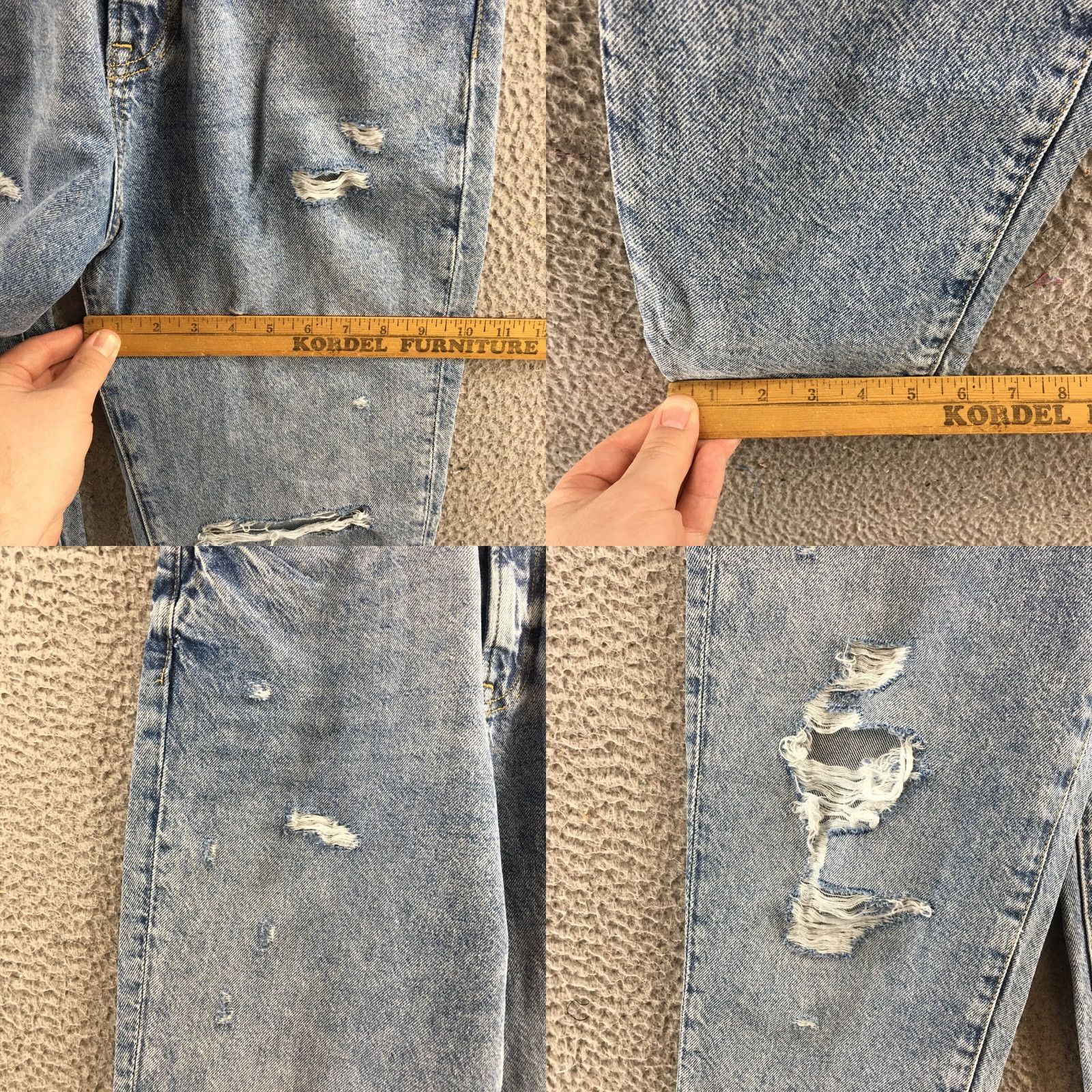 H&M H&M Womens Jeans Mom Distressed Blue High Rise Zip 4 Regular 26x26 Inseam 26 Denim 5-Pocket Size 27" / US 4 / IT 40 - 8 Thumbnail