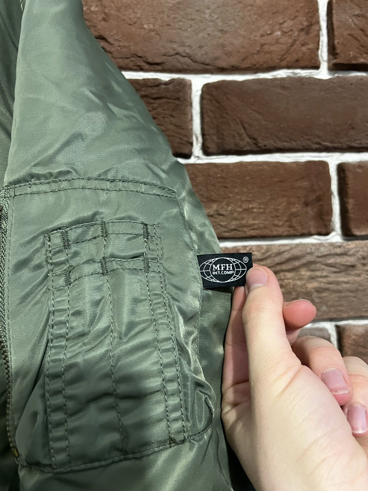 Vintage 00s Ma1 Flyer Green Vintage Bomber Small Jacket Oversize Size US S / EU 44-46 / 1 - 3 Thumbnail