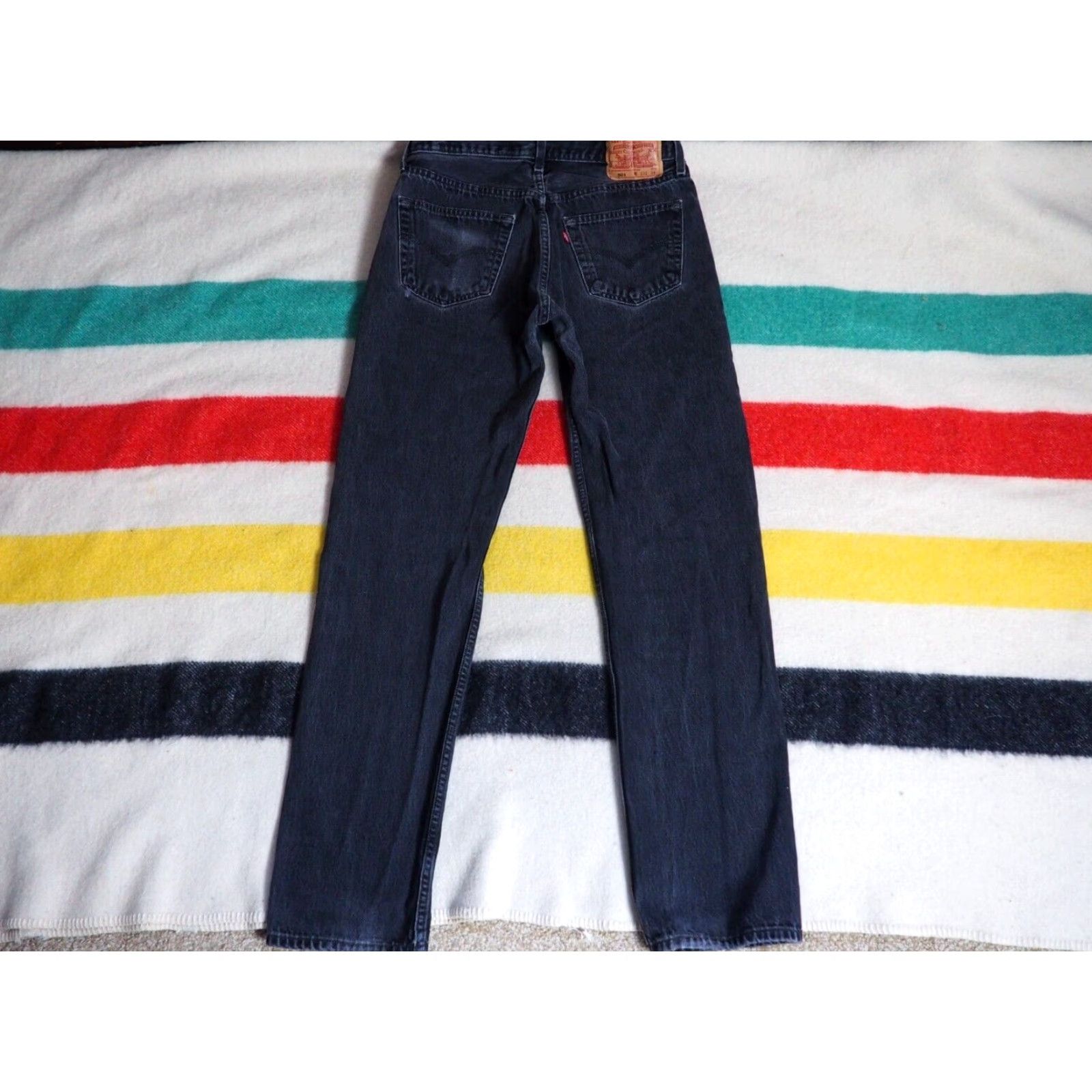 Levi's VTG Levi's 501 Jeans Denim 32x33 Black Faded Button Fly Mens 90s Grunge Straight Pants 501 Series Size US 32 / EU 48 - 2 Thumbnail