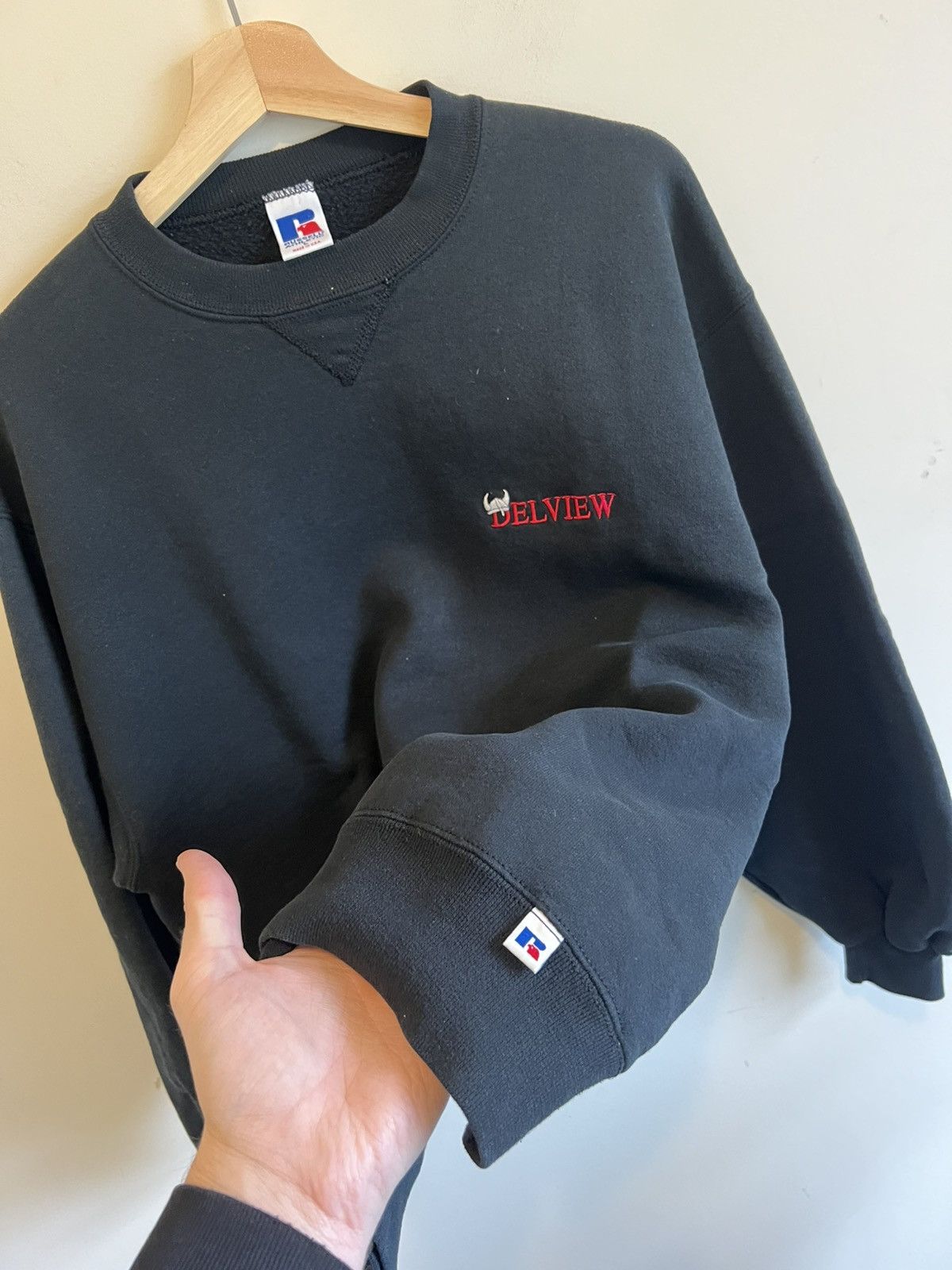 Russell Athletic × Vintage Vintage Russel Sweatshirt Made in USA Fade Size US L / EU 52-54 / 3 - 4 Thumbnail