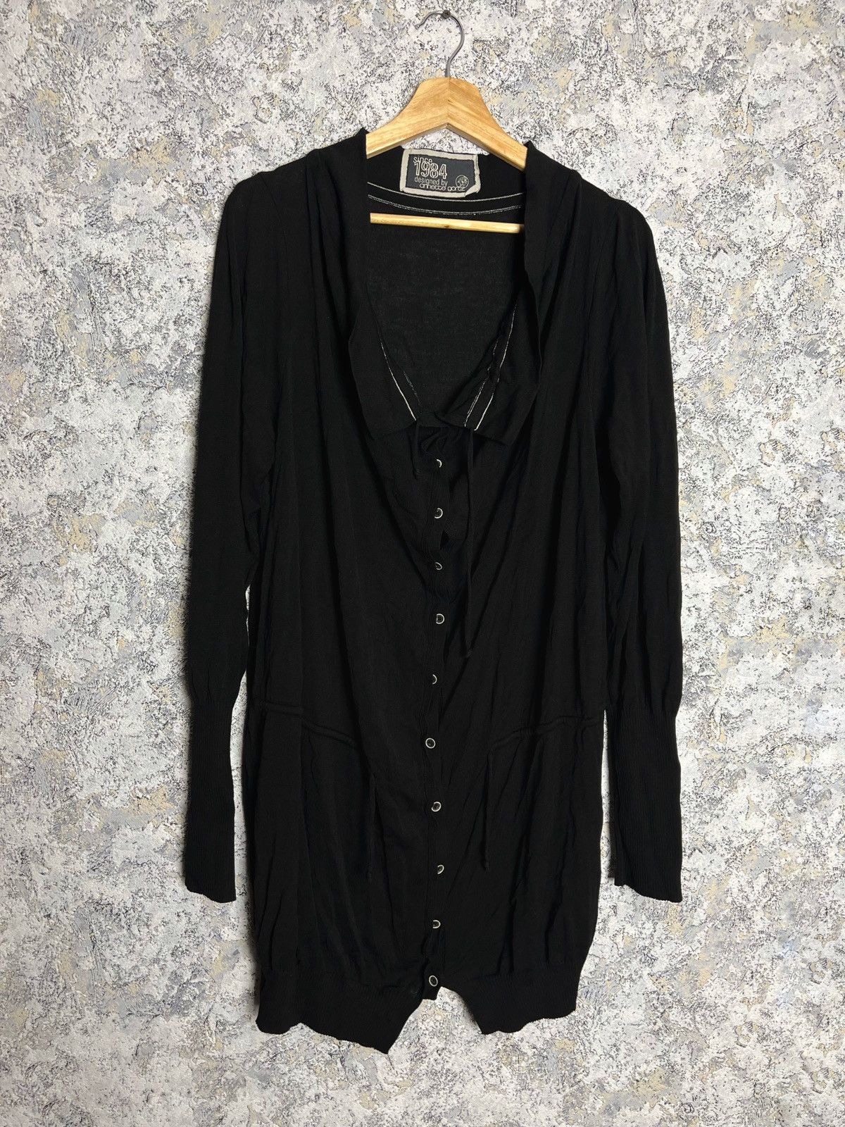 Annette Gortz Annette Gortz Women’s Button Black Designer Cardigan Size L Size L / US 10 / IT 46 - 1 Thumbnail
