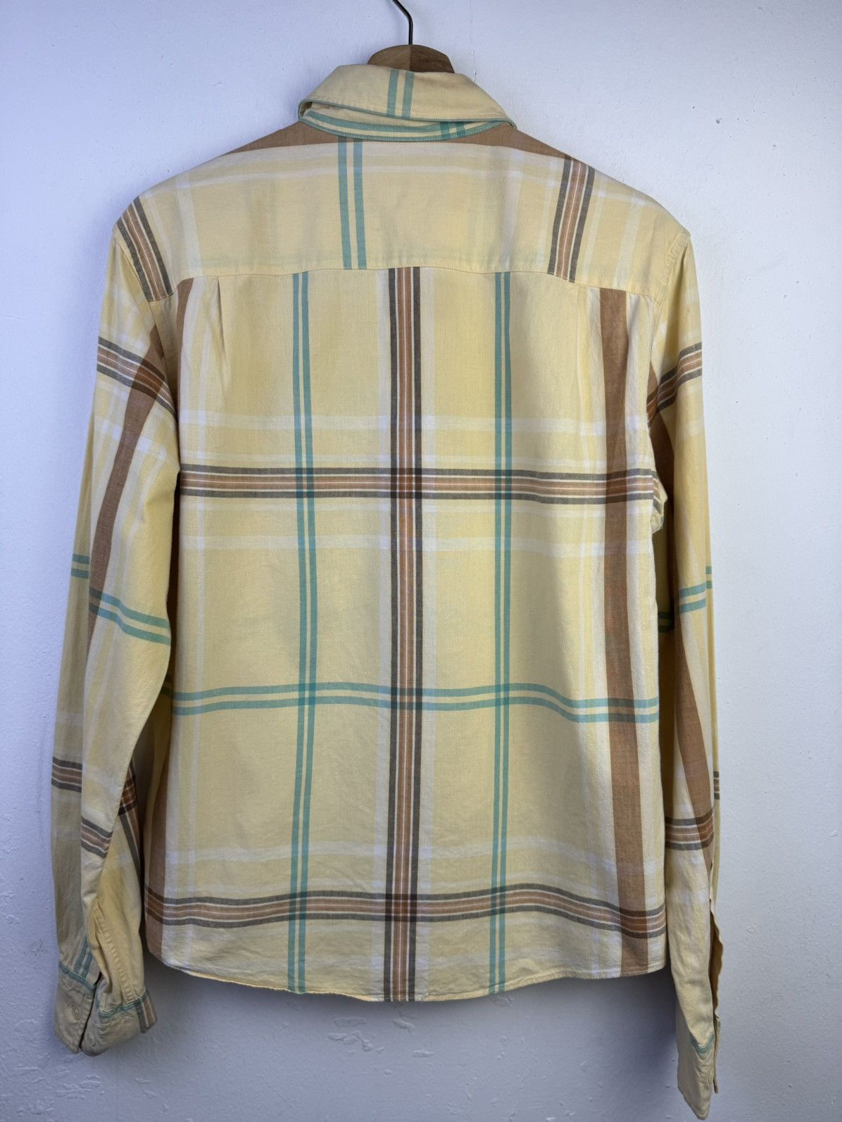 Japanese Brand PPFM check flannel shirt with a white graphic print Size L / US 10 / IT 46 - 6 Thumbnail