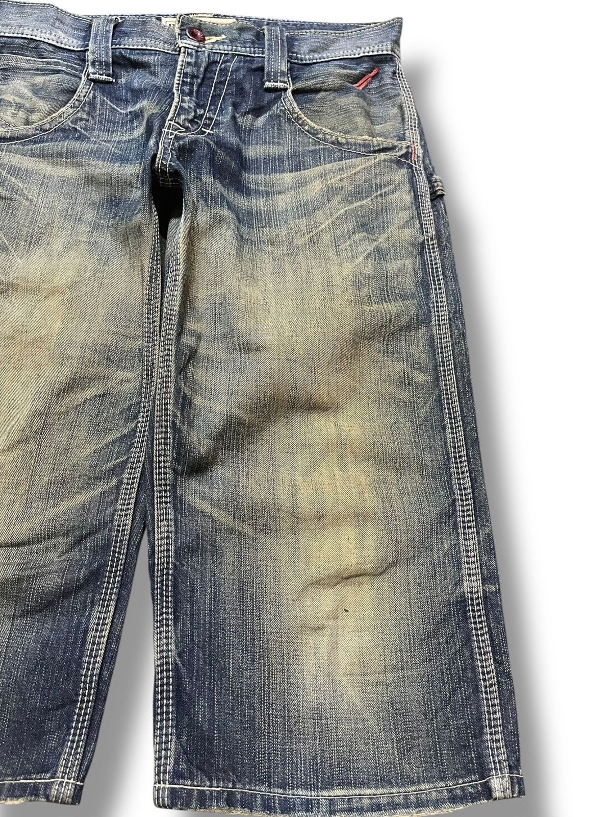 Edwin Vintage Edwin 503 Blue Trip Mudwash Short Denim Size US 30 / EU 46 - 4 Thumbnail
