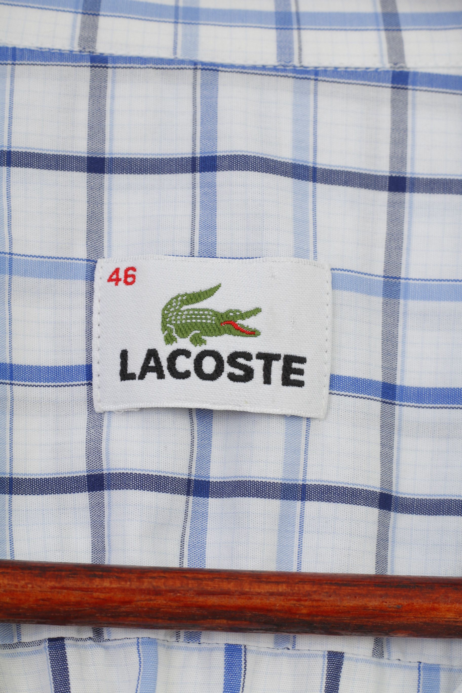 Lacoste Lacoste Men 46 Casual Shirt Checkered Blue 10331 Size US XL / EU 56 / 4 - 6 Thumbnail