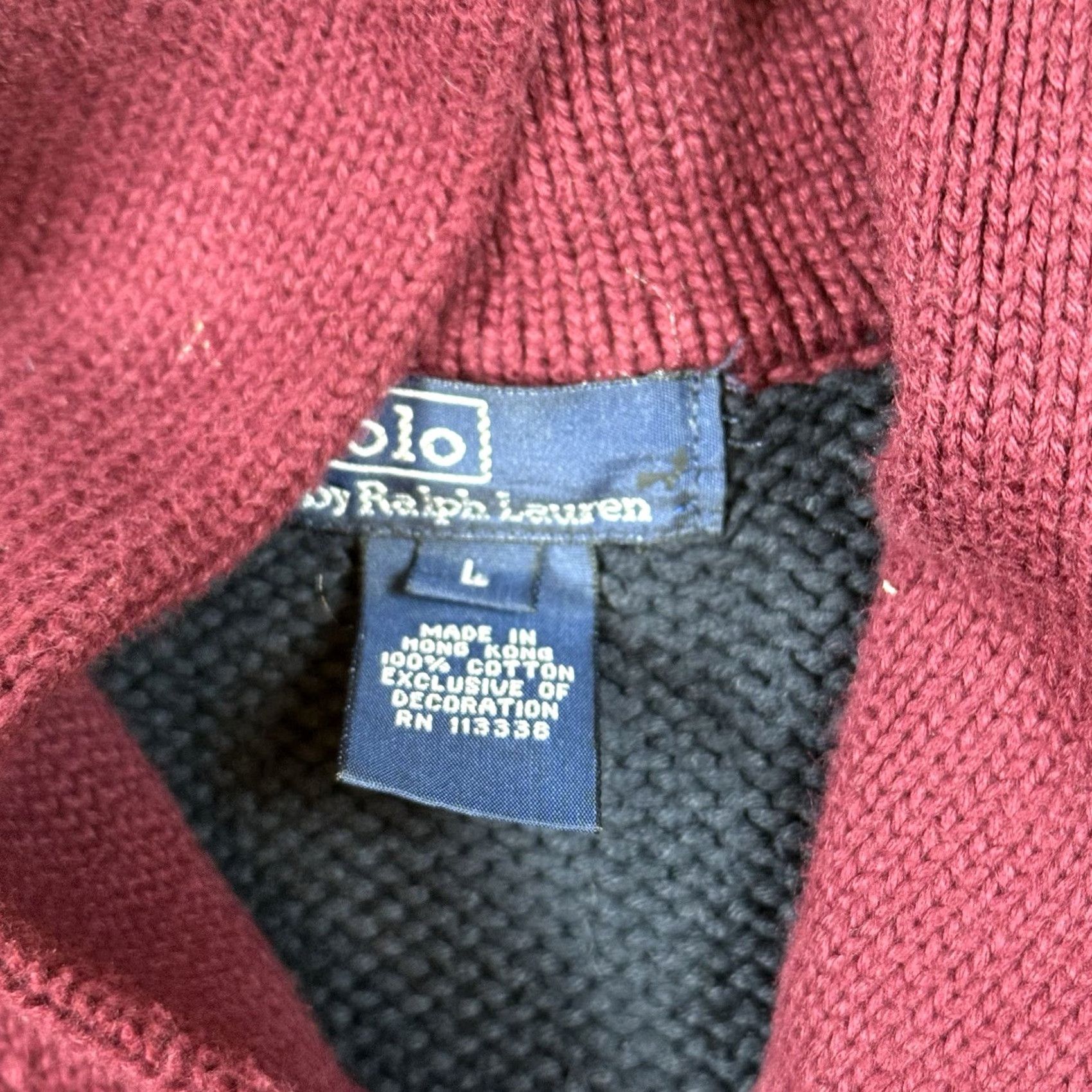 Ralph Lauren VINTAGE Ralph Lauren Cardigan Sweater Mens Large Shawl Collar Letterman #3 Red L Regular Men Mens Size US L / EU 52-54 / 3 - 7 Thumbnail