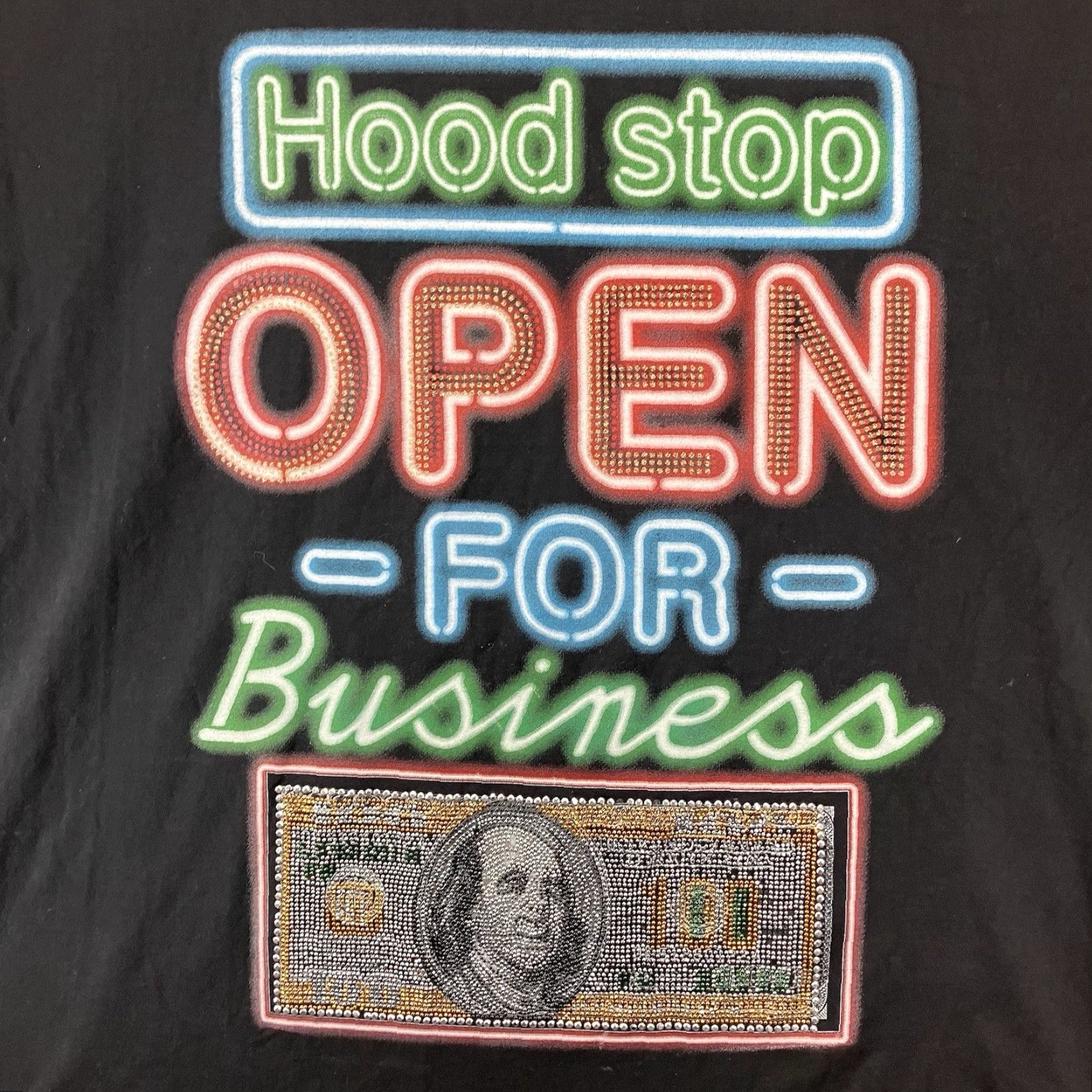 Vintage VINTAGE 90s Rap Style Black T Shirt Hooded 2XL Men Regular Fit Crew Neck Size US XXL / EU 58 / 5 - 3 Thumbnail