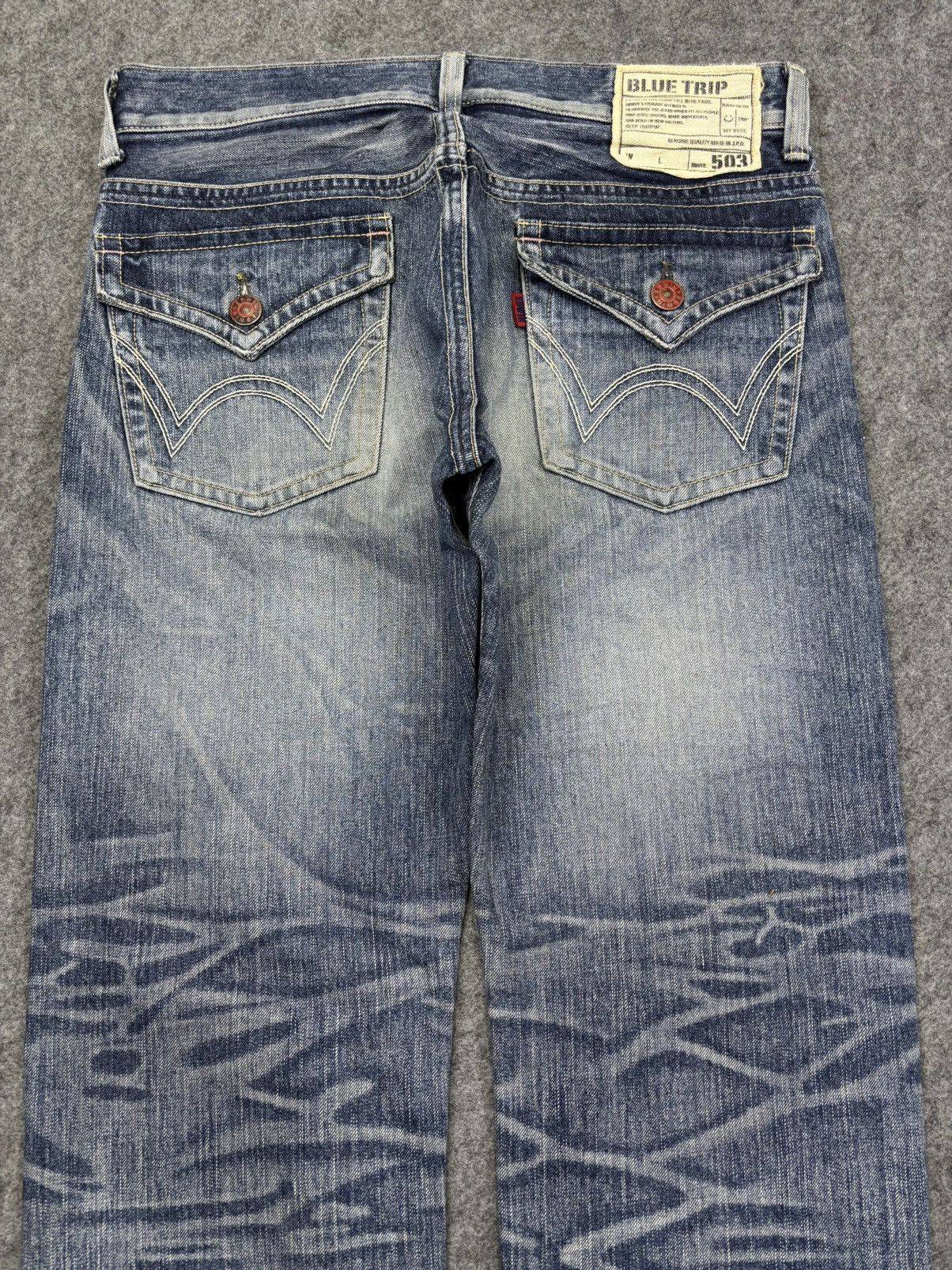 Edwin 💥Full Character X Distressed💥Edwin Distressed Denim F846 Size US 34 / EU 50 - 9 Thumbnail