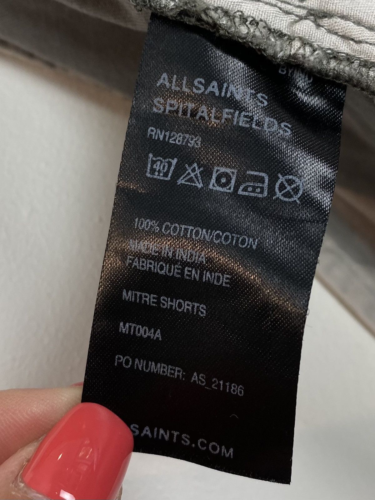 Allsaints AllSaints Mitre Shorts Chino 100% Cotton Men’s Size 32 Grey Size US 32 / EU 48 - 9 Thumbnail