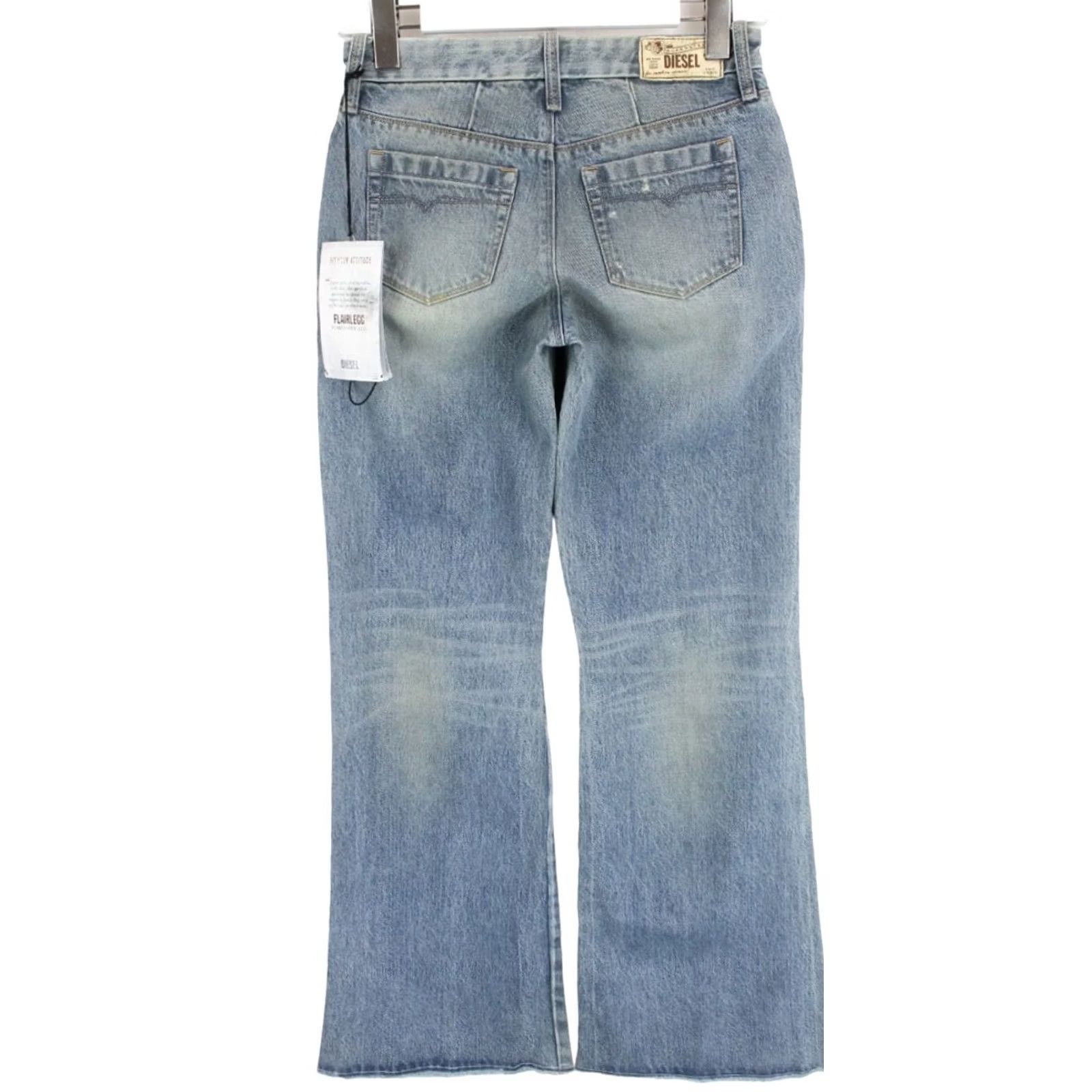 Diesel DIESEL Jeans Women's Flairlegg Regular-Flare 0888Z Blue W25/L32 Whiskers Faded Denim Size 42" / US 20 - 2 Thumbnail