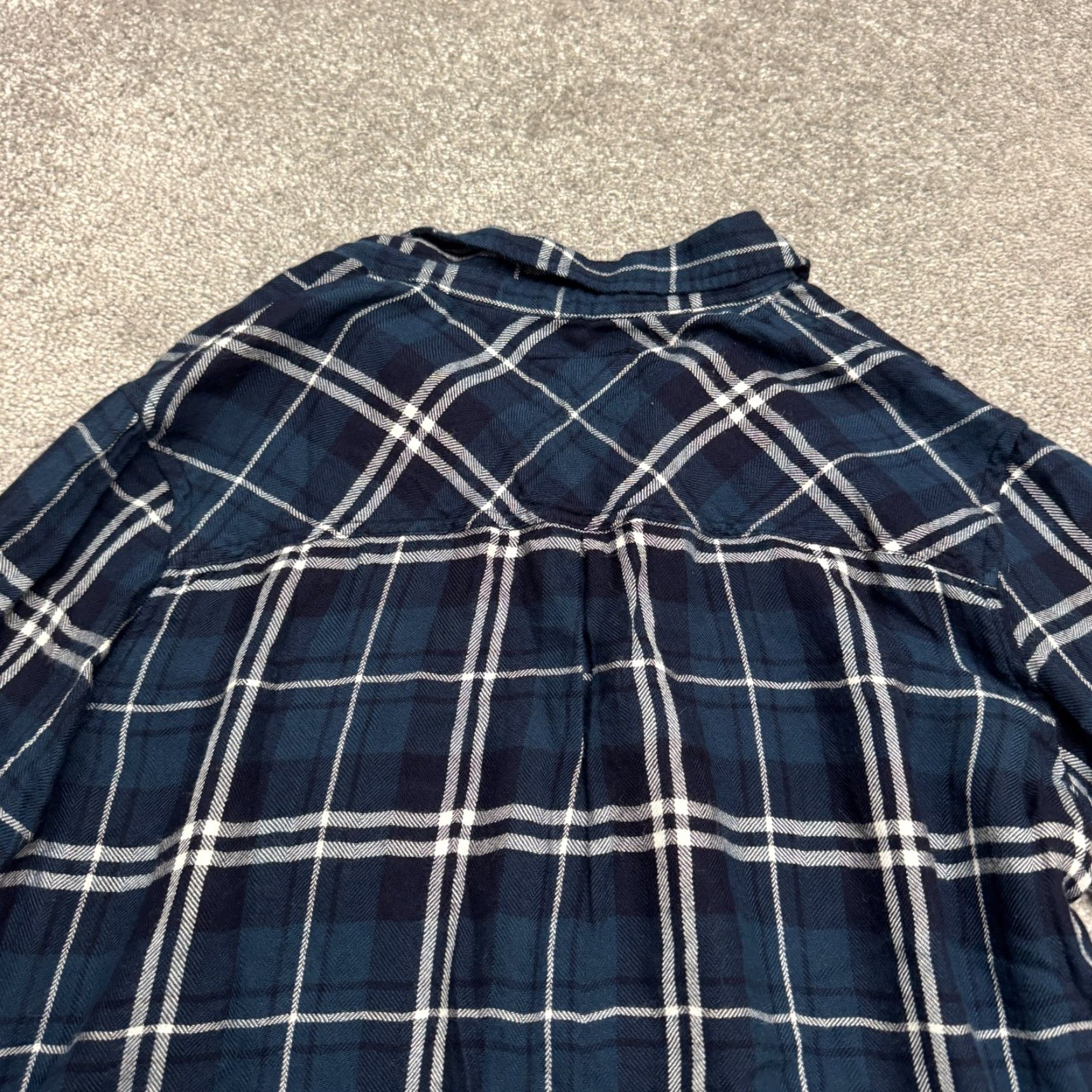 Rails Rails Button Down Shirt Dress Womens Small Petite Navy Plaid Flannel Tunic Size S / US 4 / IT 40 - 3 Thumbnail