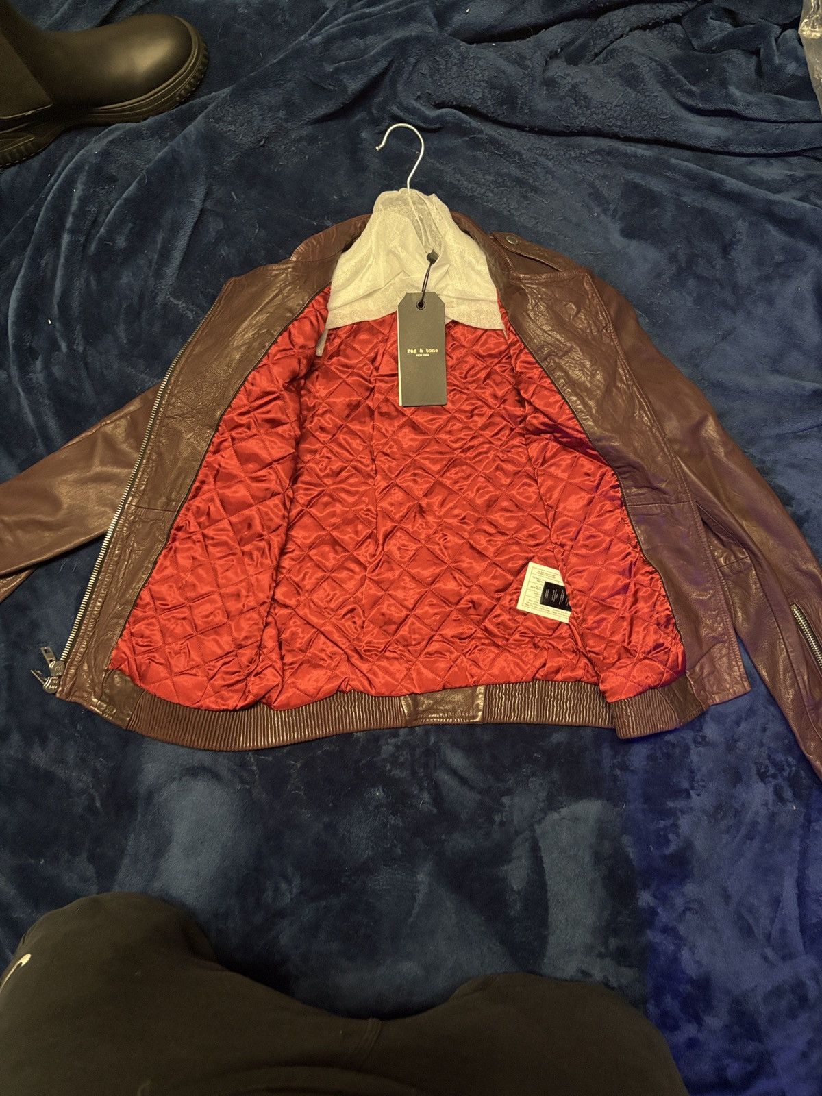 Rag & Bone RAG & BONE Lyon Leather Moto Jacket in Brown NWT $1295 Size M / US 6-8 / IT 42-44 - 1 Thumbnail