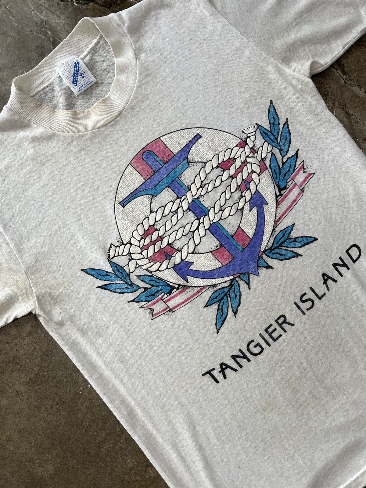 Vintage Vintage Tangier Island Single Stitch Tee Medium Size US M / EU 48-50 / 2 - 1 Thumbnail