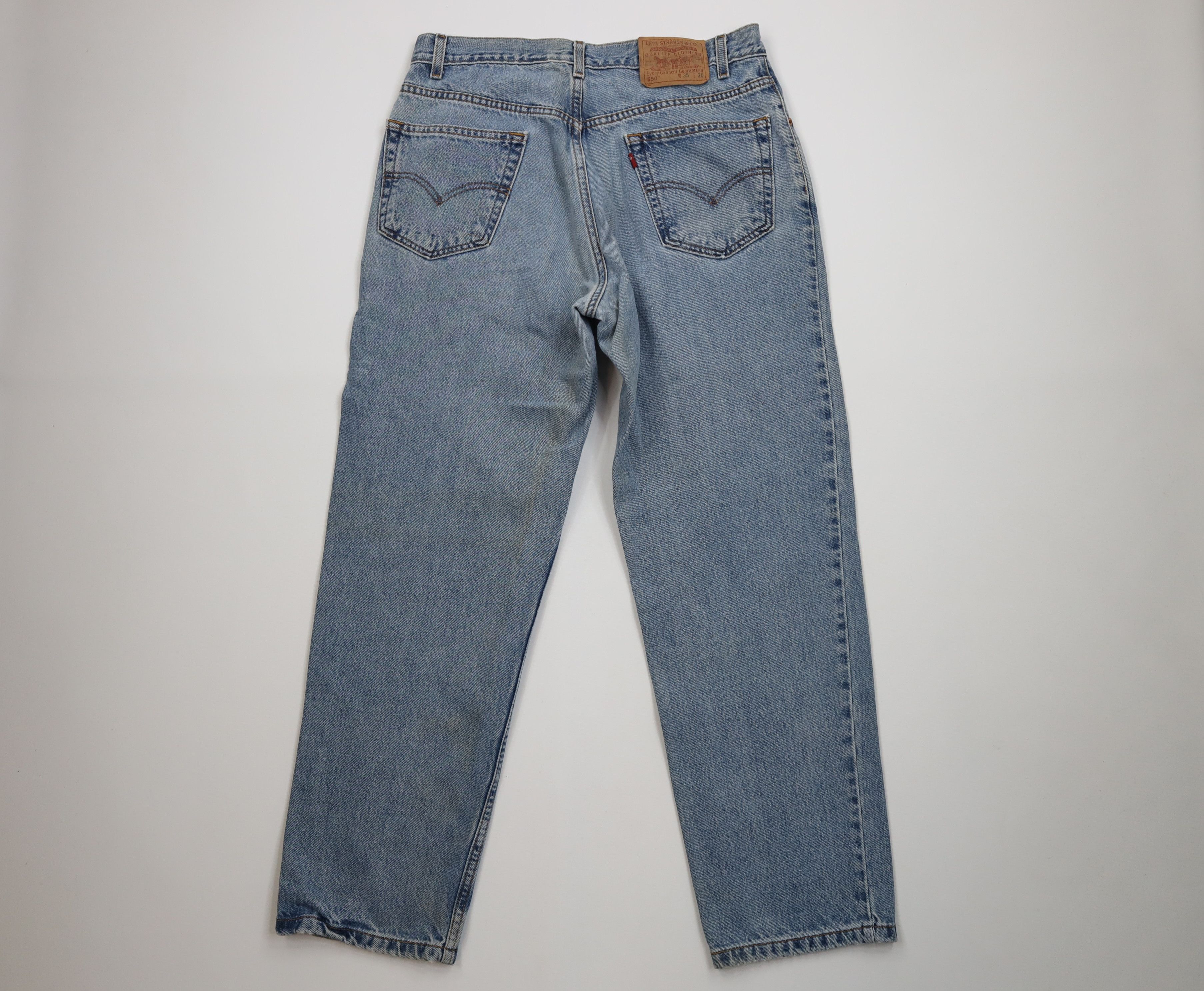 Levi's Vintage Y2K 2000 Levis 550 Relaxed Fit Denim Jeans Blue Size US 35 - 10 Thumbnail
