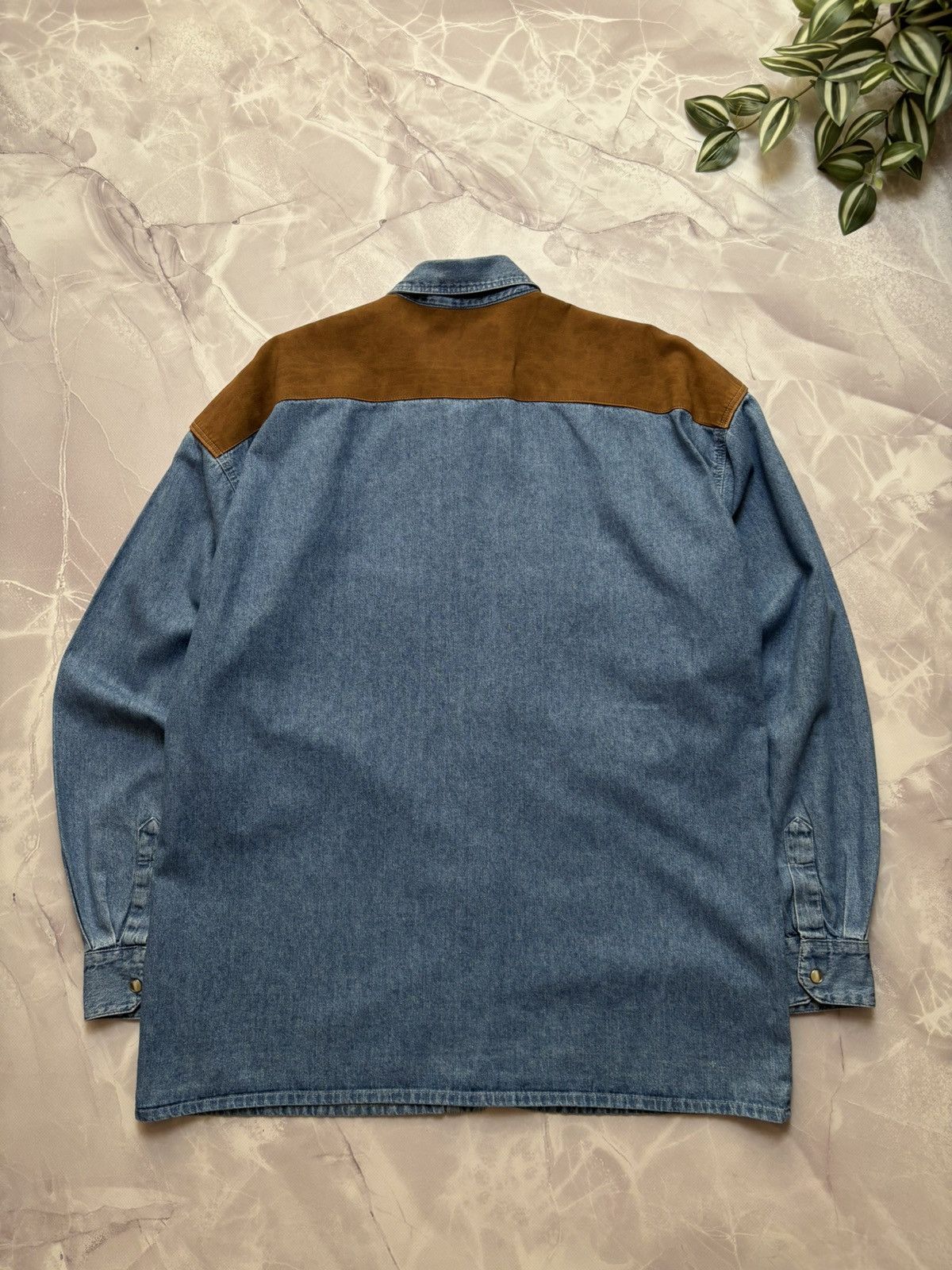 Cowboy Equipment VTG River Gold Western Denim Shirt Cowboy Pearl Snap Mens XL Size US XL / EU 56 / 4 - 9 Thumbnail