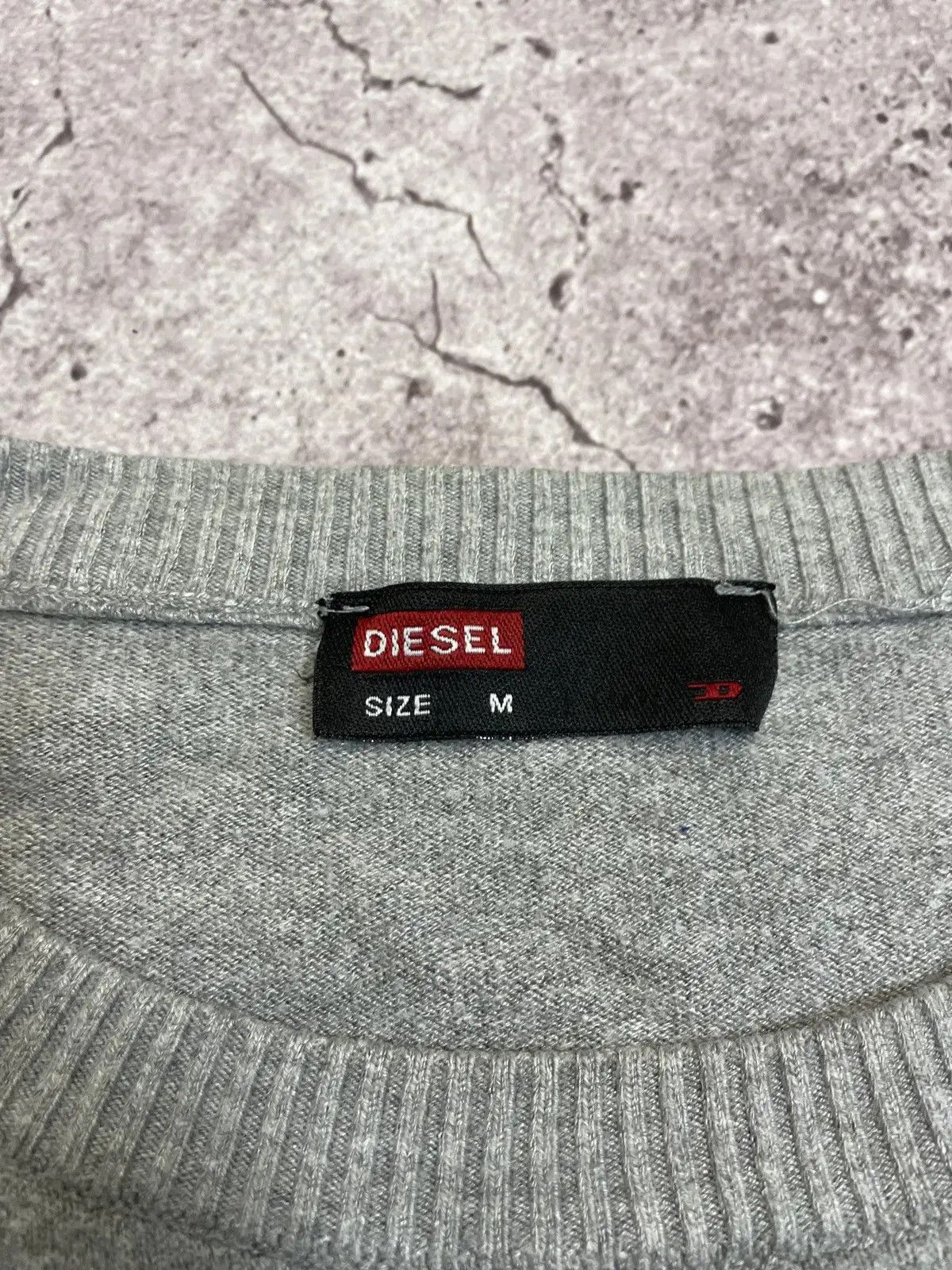 Diesel Vintage Diesel “Only The Brave” Gray Knit Sweater Size M Size US M / EU 48-50 / 2 - 3 Thumbnail