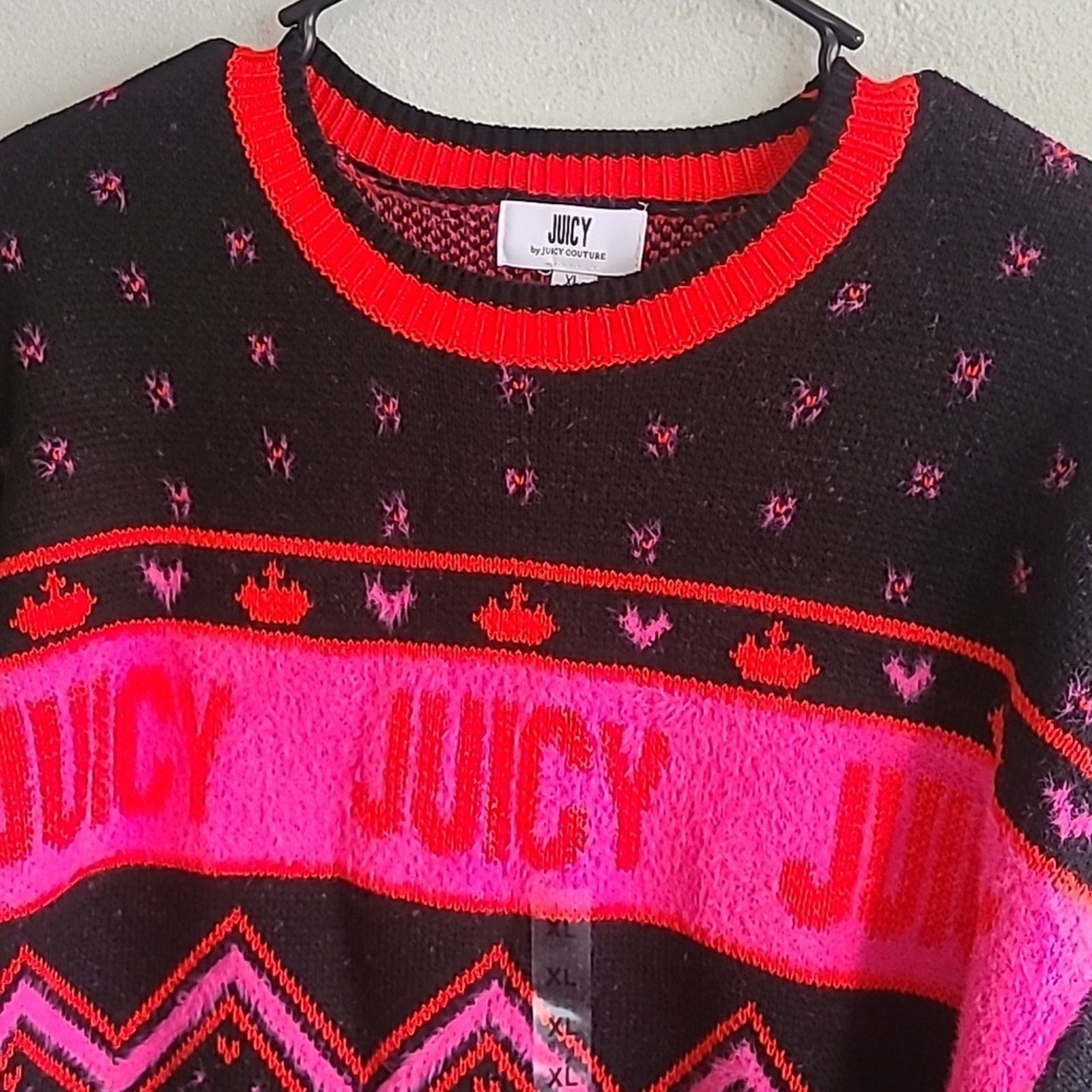 Juicy Couture NEW women's XL Juicy Couture black plush sweater Size XL / US 12-14 / IT 48-50 - 2 Thumbnail