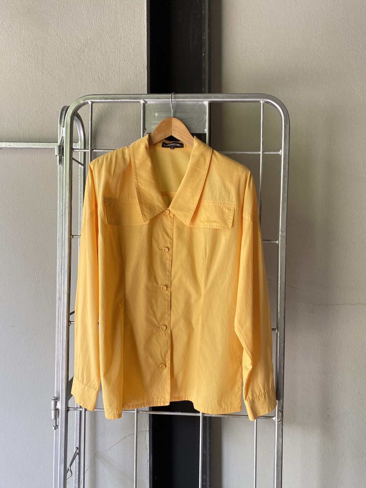 Lancel LANCEL Yellow Long-Sleeve Shirt Size L / US 10 / IT 46 - 2 Thumbnail