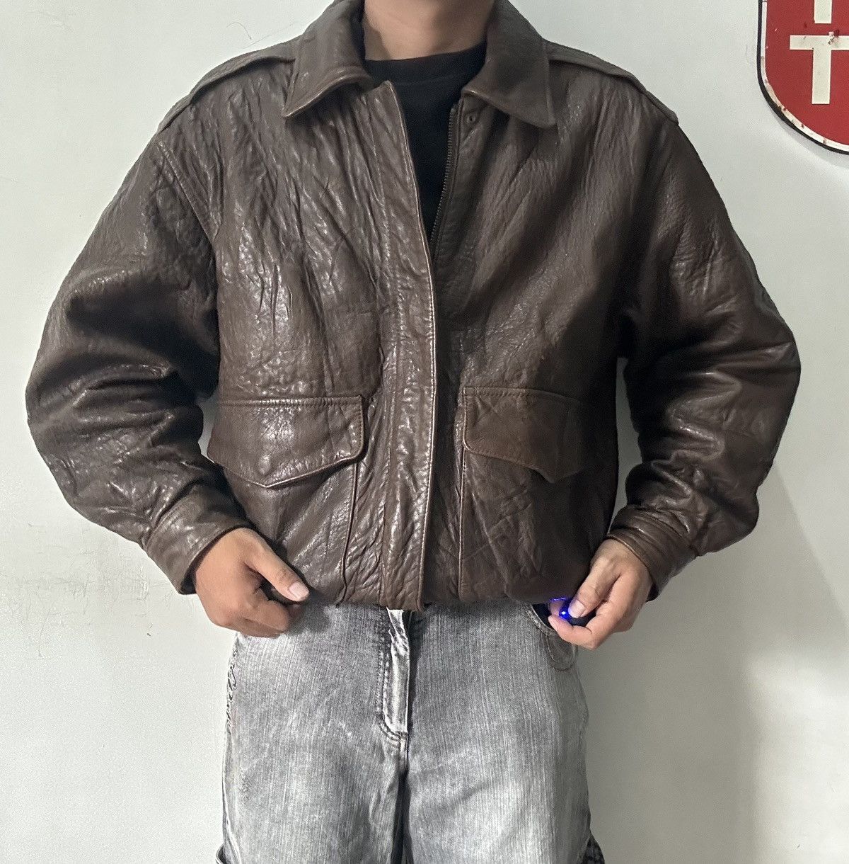 Vintage Leather Jacket Vintage Made in USA Size US XL / EU 56 / 4 - 6 Thumbnail