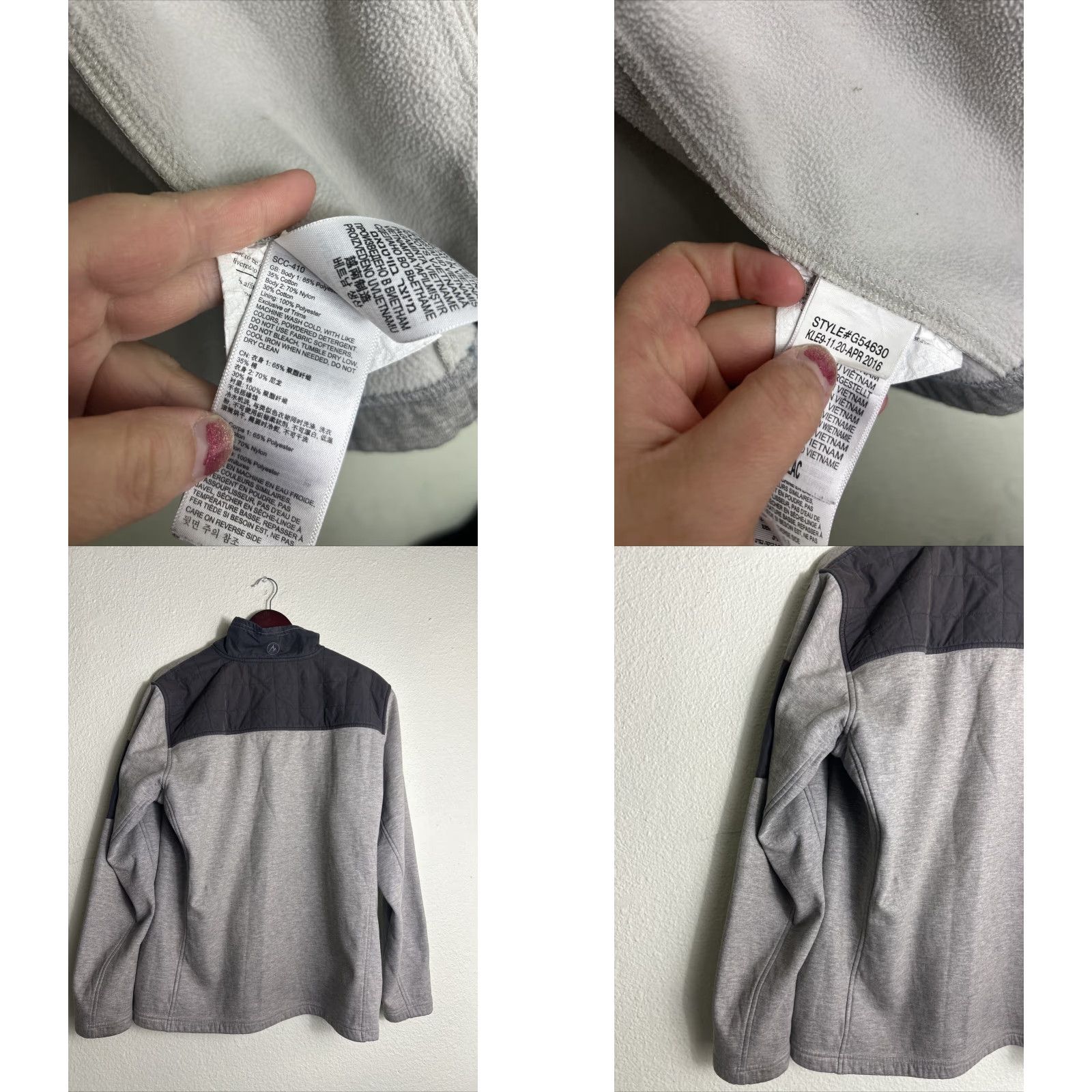 Marmot Marmot Windbreaker Jacket Mens Large Gray Windstopper Polyester Nylon Cotton L Regular Size US L / EU 52-54 / 3 - 9 Thumbnail