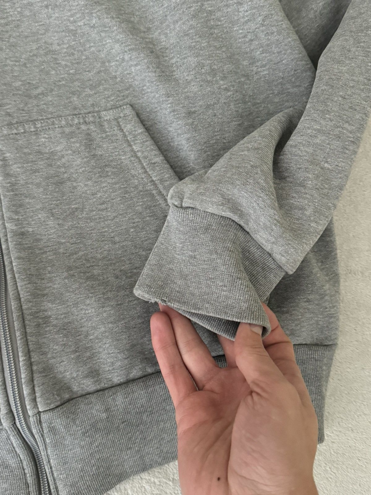 Vintage Nike Y2K swoosh oversized grey zip hoodie