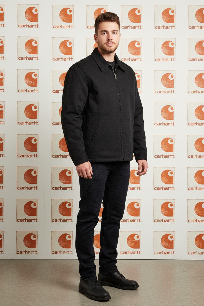 Carhartt worker jacket full black size L 52it