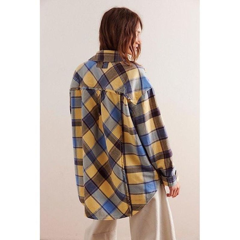 Free People New FREE PEOPLE We The Free Layla Plaid Button Down Shirt XS Size XS / US 0-2 / IT 36-38 - 4 Thumbnail