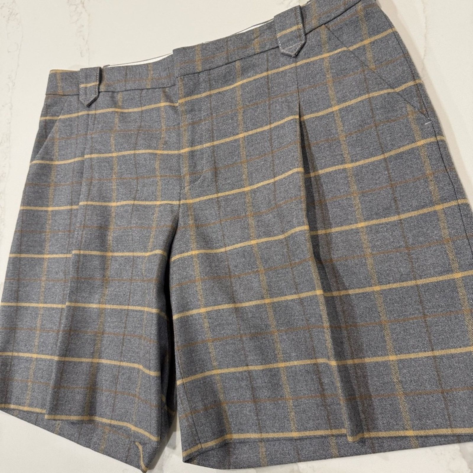 Anthropologie Anthropologie Cartonnier Plaid Pleated Shorts Womens 12 Size 34" / US 12 / IT 48 - 4 Thumbnail