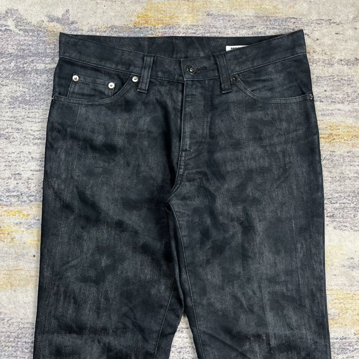 semanticdesign Semantic design acid wash boot cut denim pants vkei style Size US 31 - 3 Thumbnail