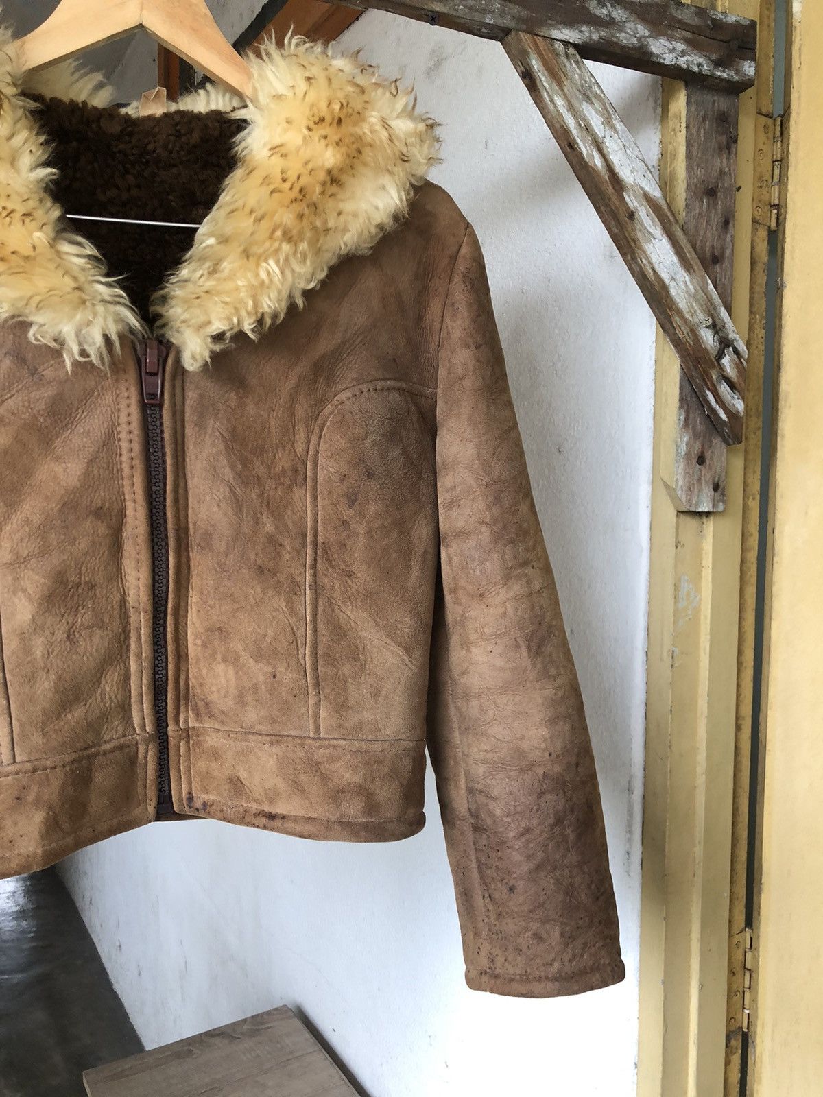 Leather Vintage Homestead Hand Made B3 Shearling Leather Jacket Size XL / US 12-14 / IT 48-50 - 5 Thumbnail