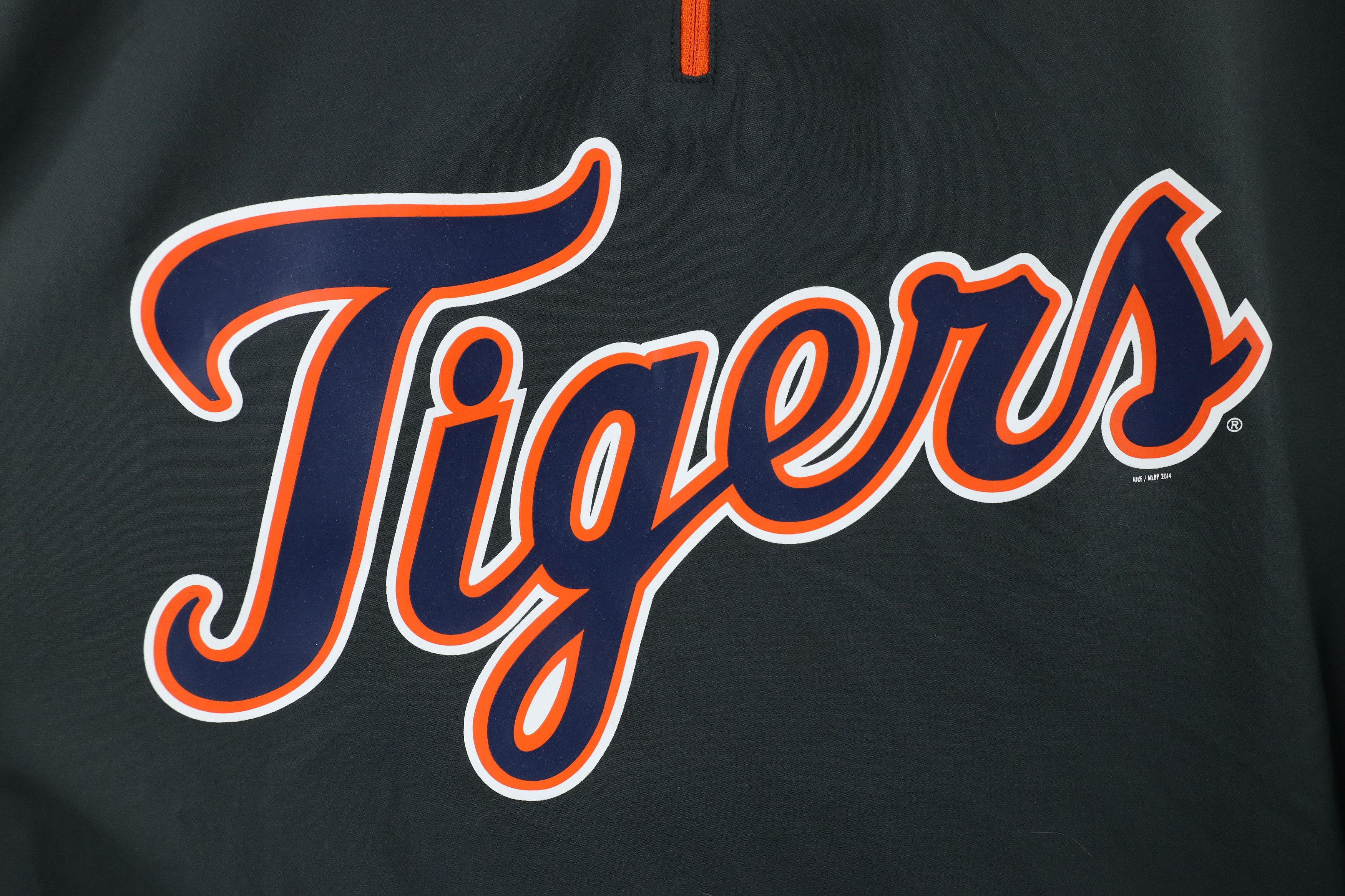 Nike × Vintage Nike Script Detroit Tigers Baseball Half Zip Pullover Jacket Size US XL / EU 56 / 4 - 5 Thumbnail