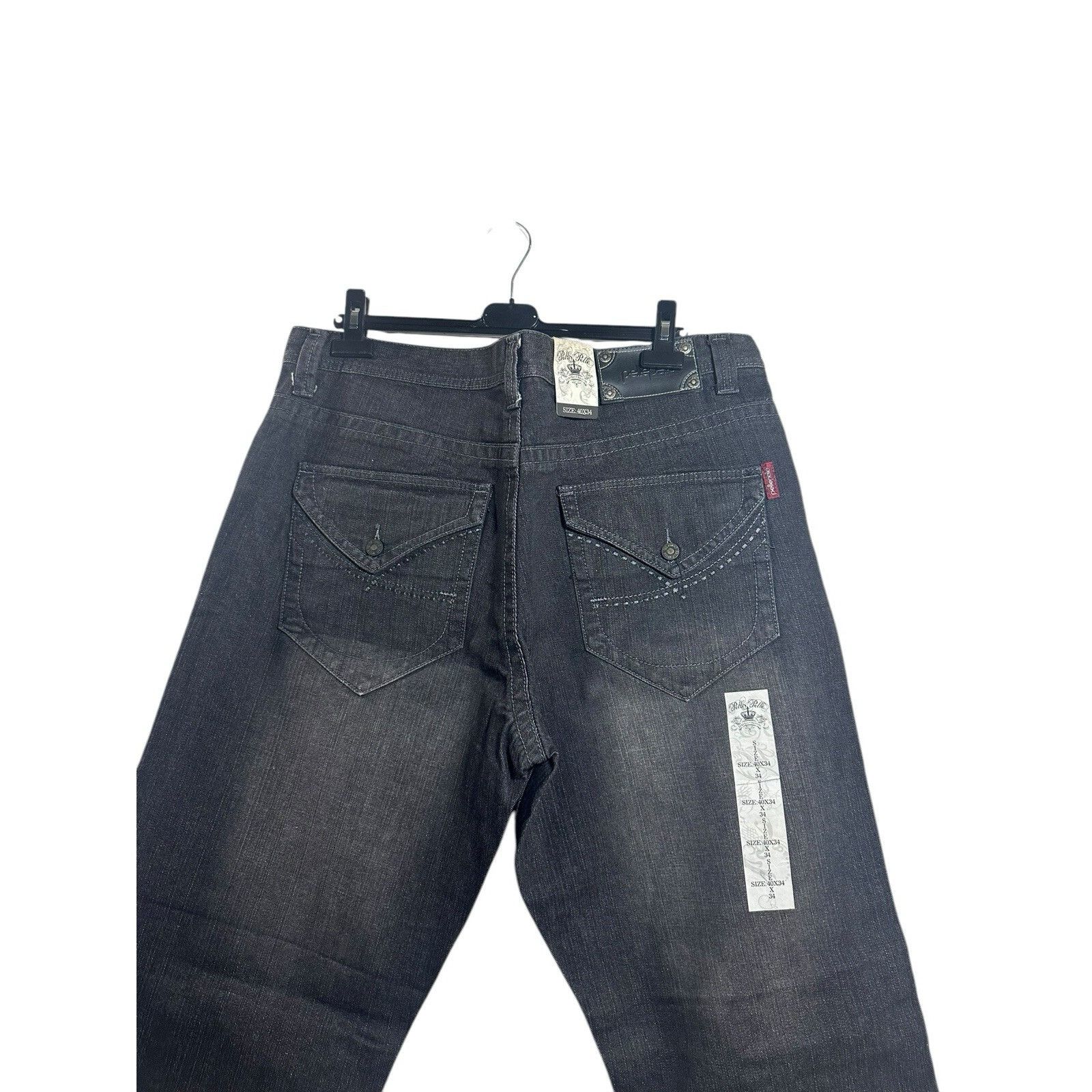 Pelle Pelle Vintage Pelle Pelle Baggy Jeans Men's Black Hip Hop Whisker Size US 40 / EU 56 - 4 Thumbnail
