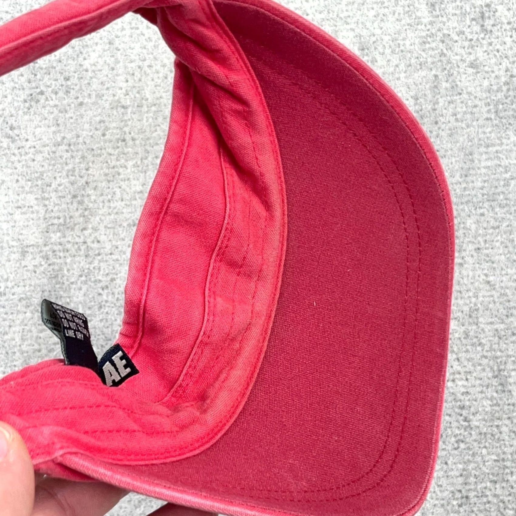 American Eagle Outfitters VINTAGE American Eagle Visor Hat Cap Womens One Size Pink Faded Embroidered Y2K Tennis Strap Back Sun Visor Size ONE SIZE - 5 Thumbnail