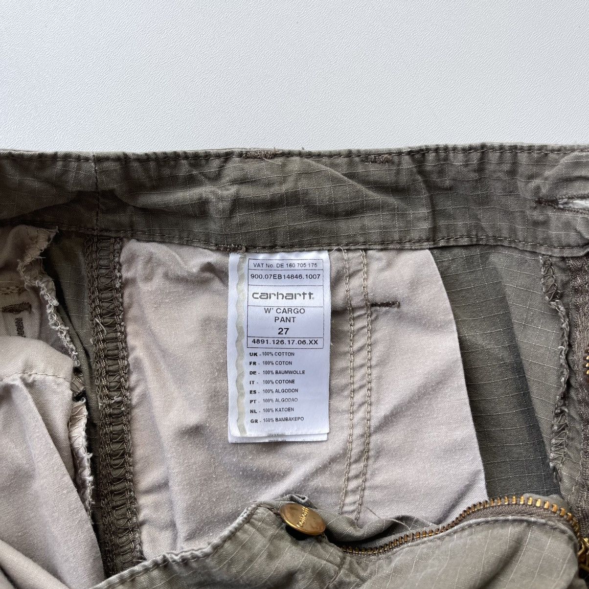 Carhartt Wip Carhartt WIP W’ Regular Cargo Baggy Pants Washed Olive Y2K Size US 27 - 10 Thumbnail